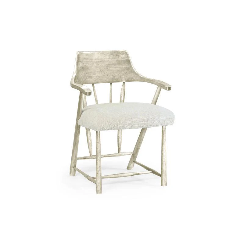 Whitewash Driftwood Smokers Dining Arm Chair - Frankwebs