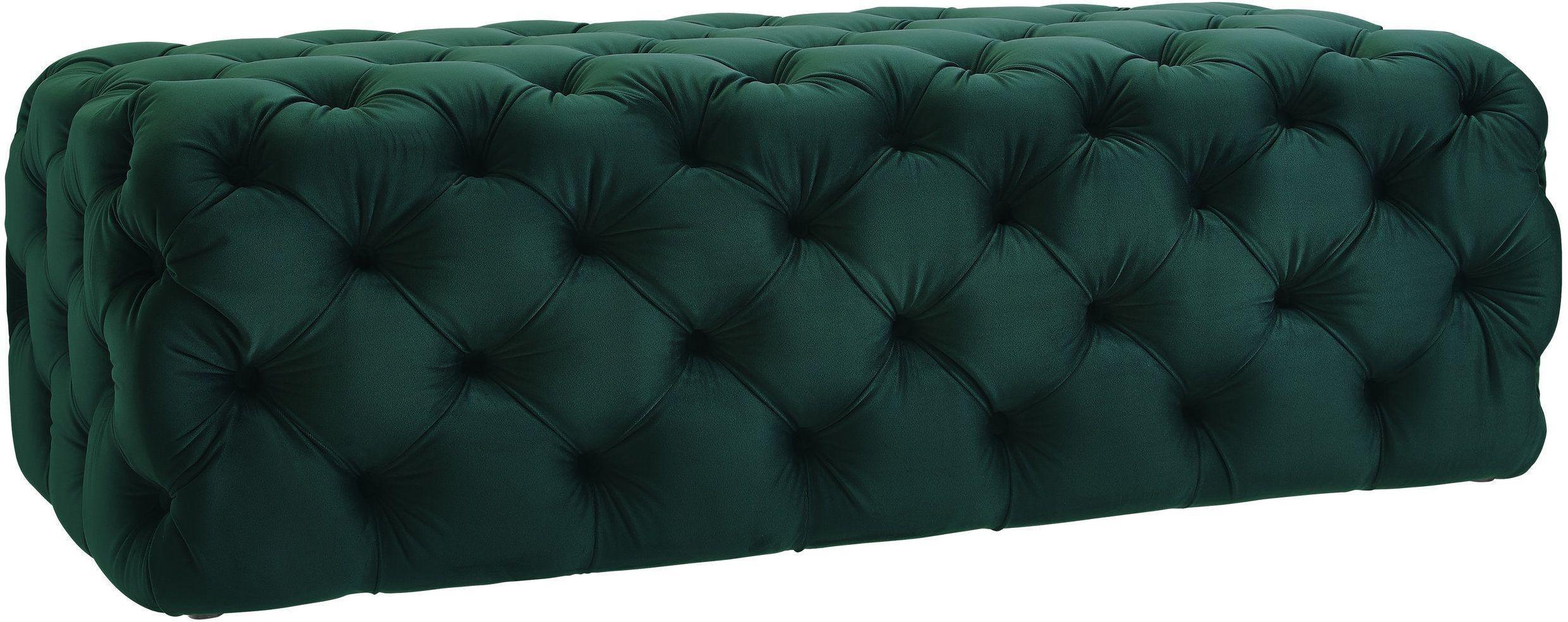 Kaylee Green Velvet Ottoman - Frankwebs
