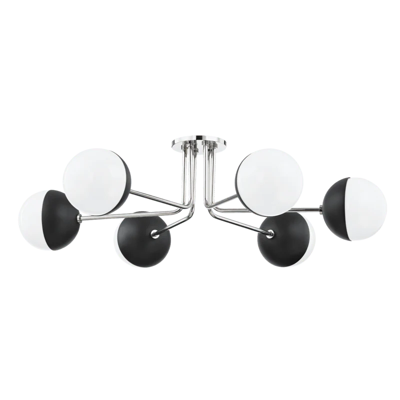RENEE 6 LIGHT SEMI FLUSH MOUNT - Frankwebs