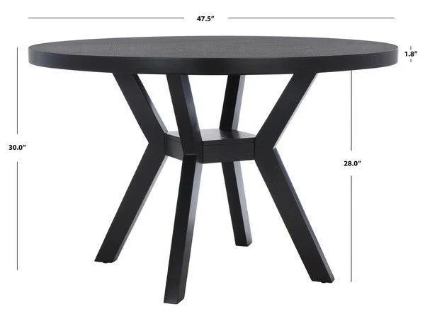 LUIS ROUND WOOD DINING TABLE - Frankwebs