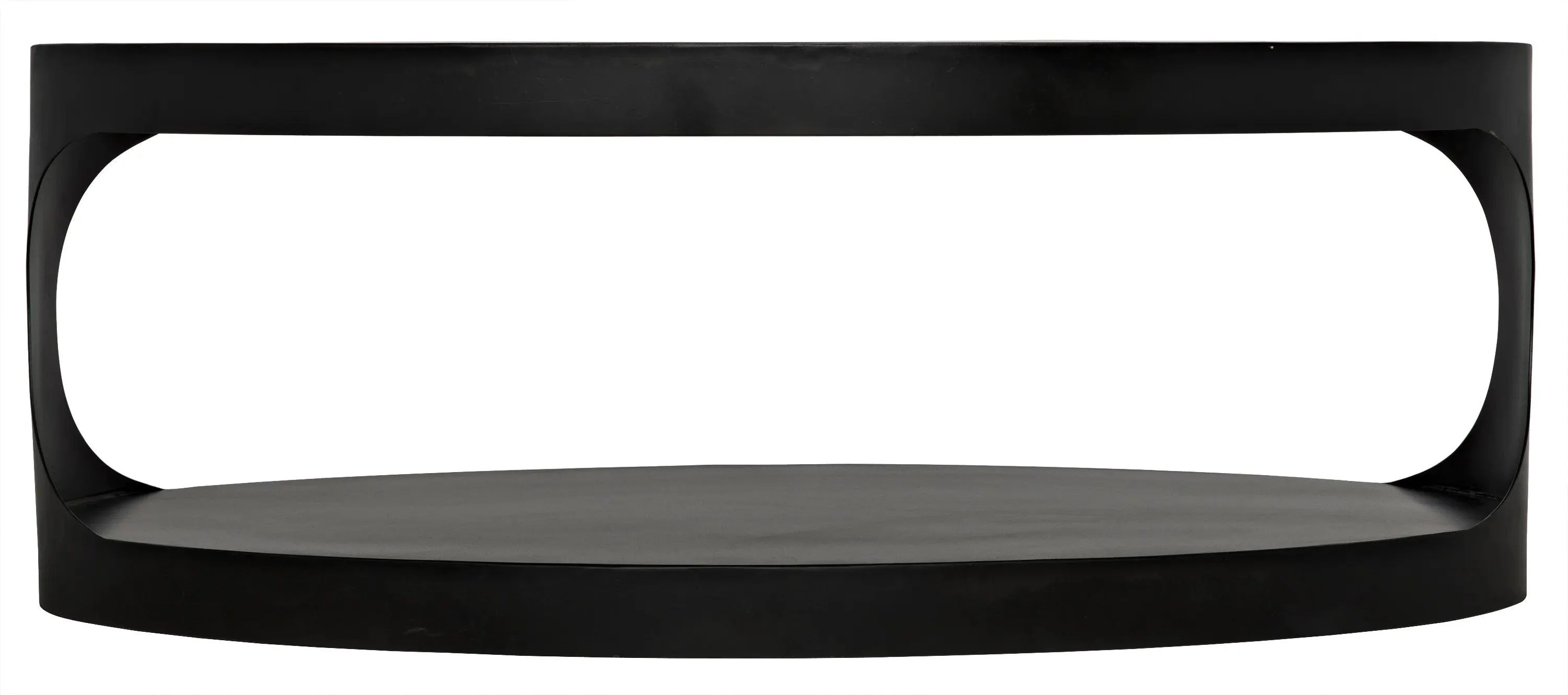 Eclipse Oval Coffee Table, Black Steel - Frankwebs