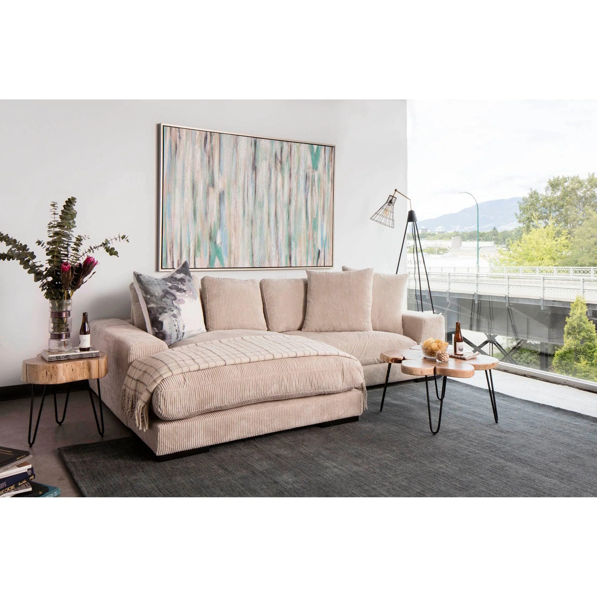 Plunge Sectional Cappuccino - Frankwebs
