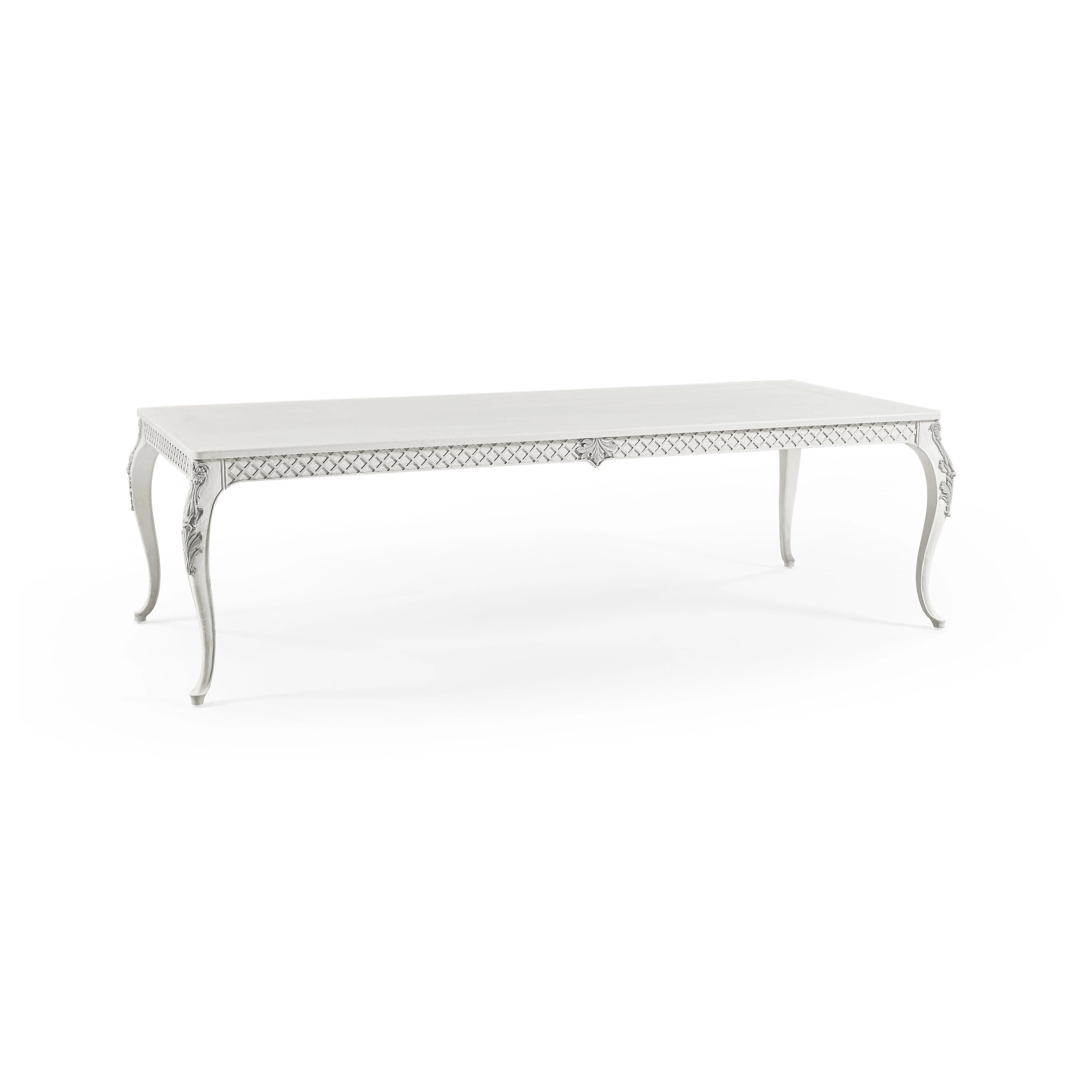 White Inversion Lattice Leg Dining Table - Frankwebs