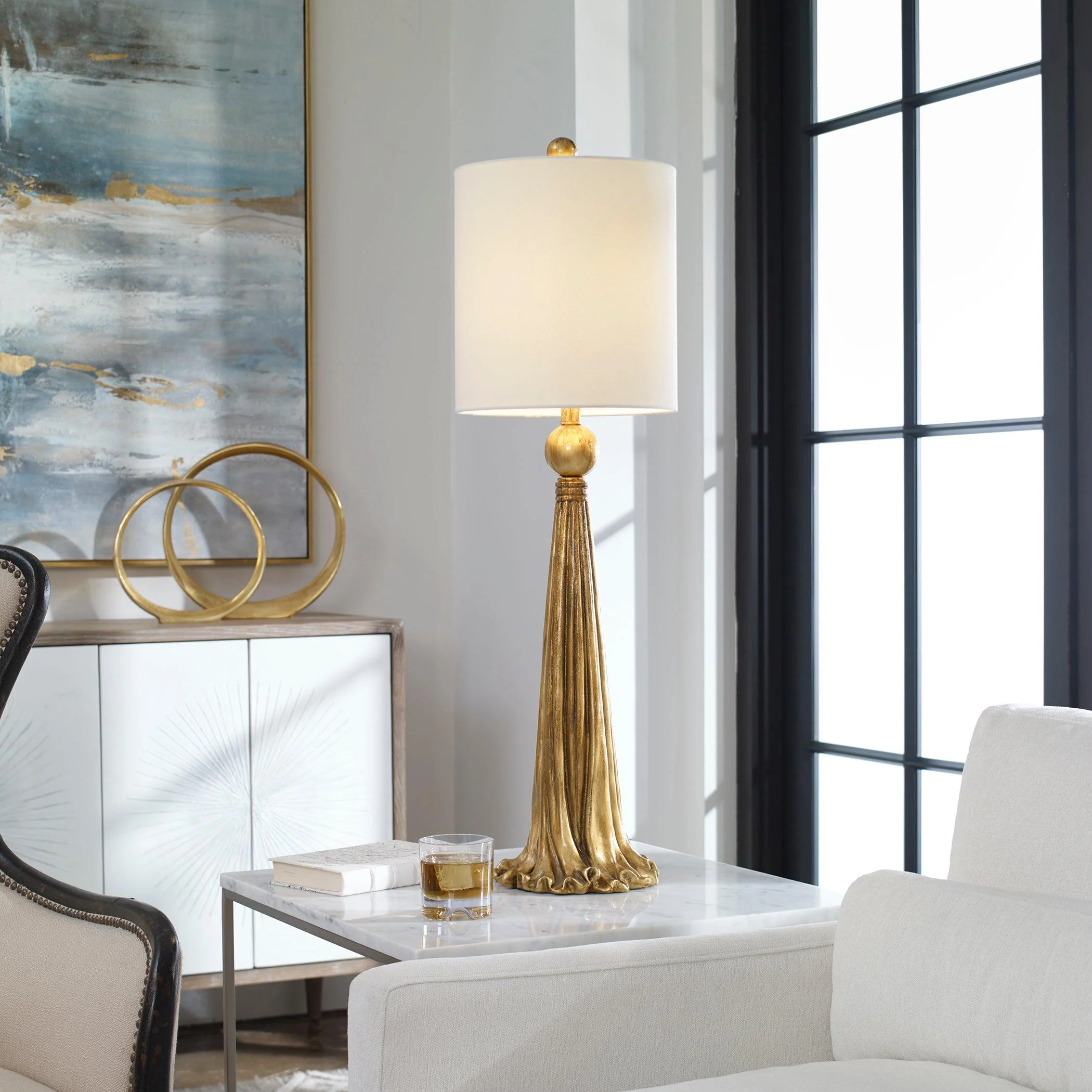 Paravani Metallic Gold Lamp - Frankwebs