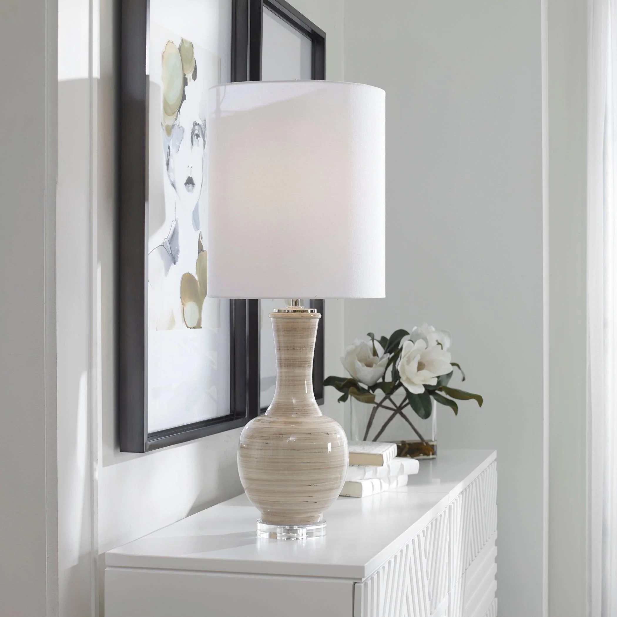 CHALICE STRIPED TABLE LAMP - Frankwebs