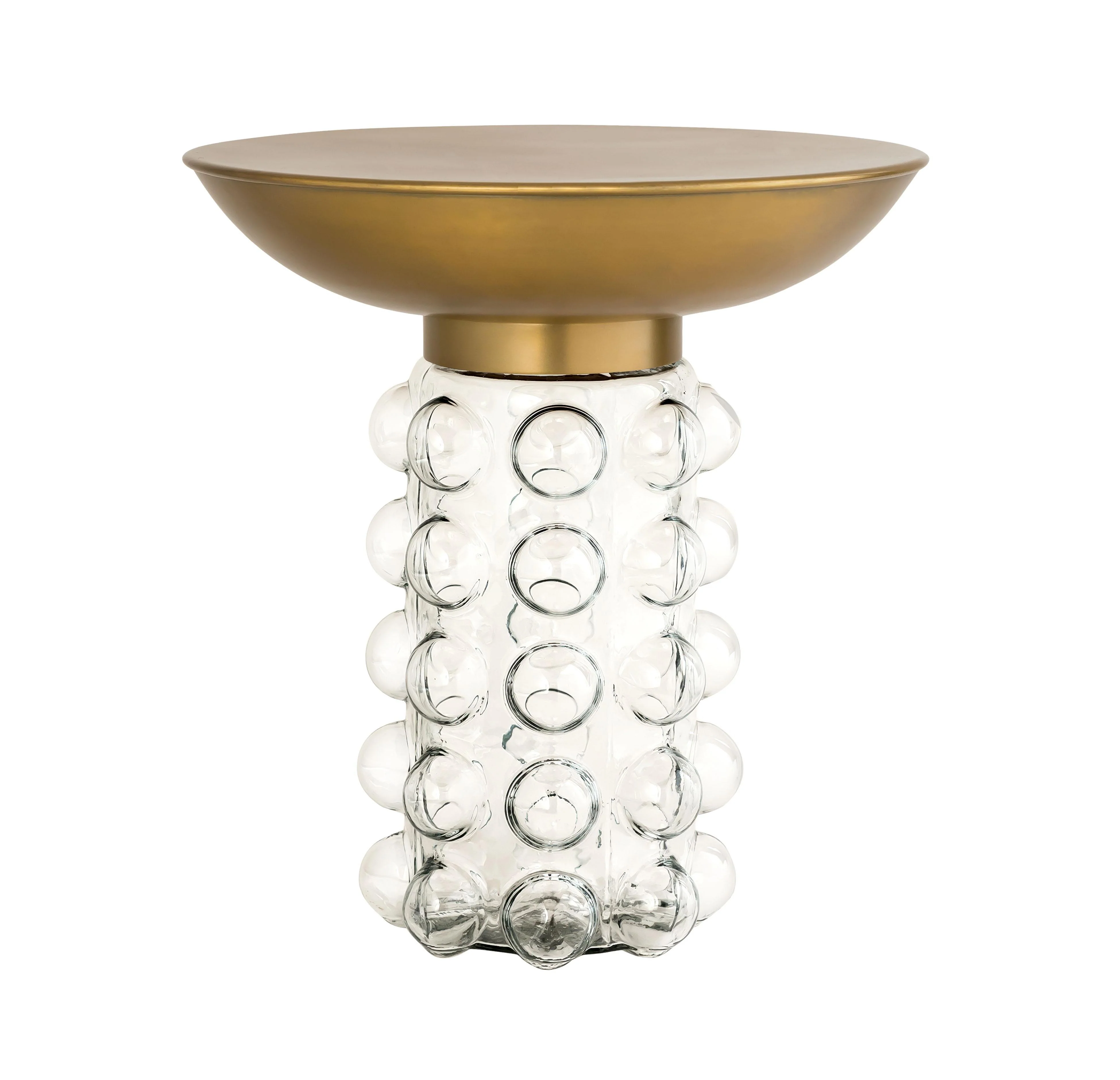 Bubble Glass/Brass Side Table - Frankwebs