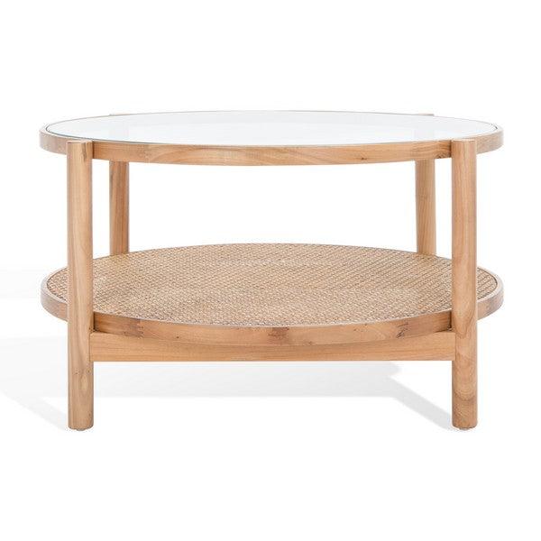 KARYNA RATTAN AND GLASS COFFEE TABLE - Frankwebs