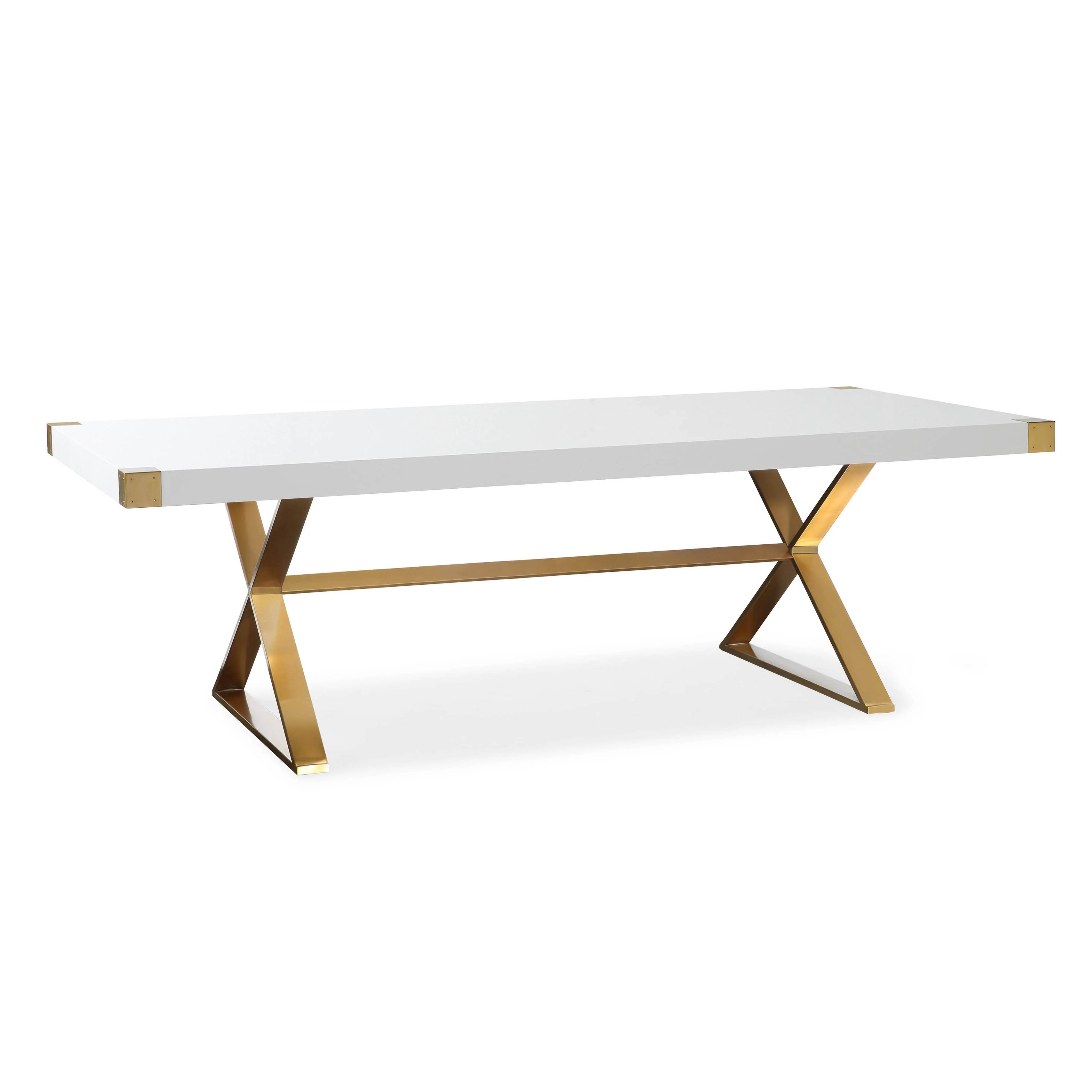 Adeline White Lacquer Dining Table - Frankwebs