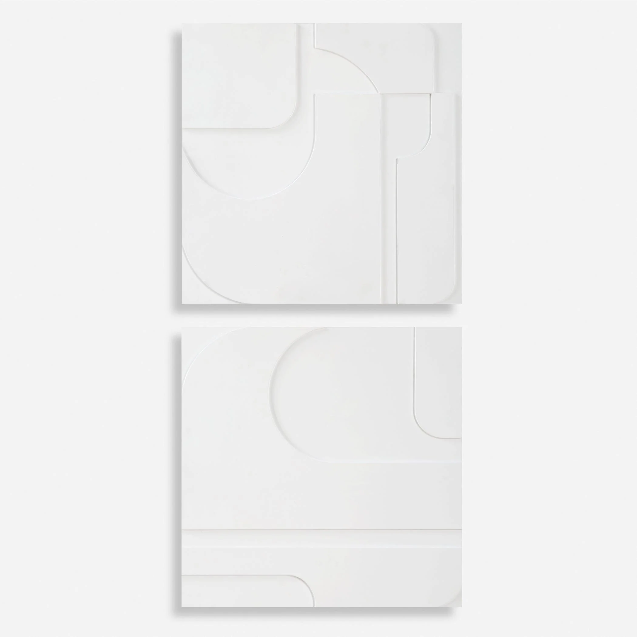 Contours White Wall Decor, S/2 - Frankwebs