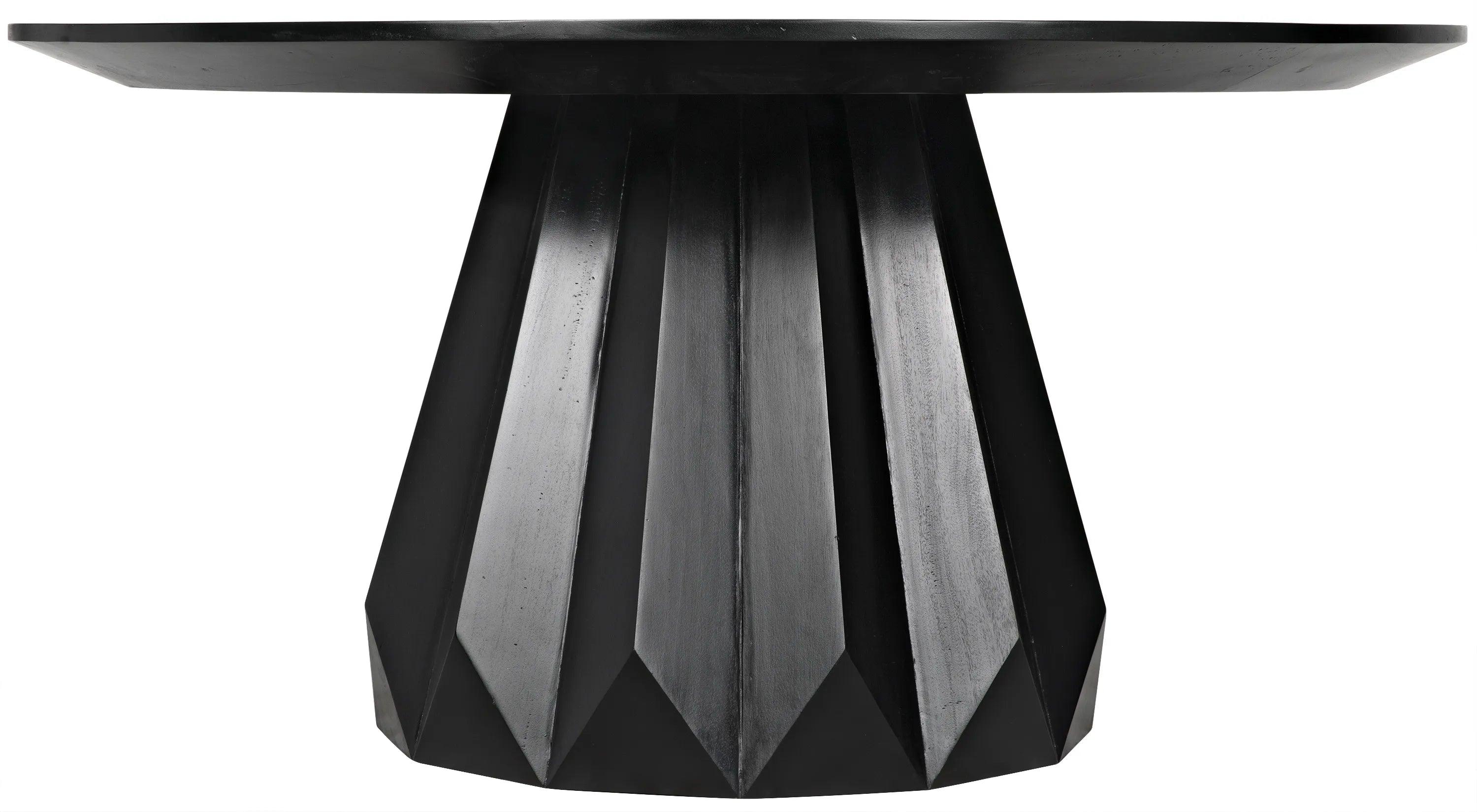 Brosche Dining Table, Hand Rubbed Black - Frankwebs