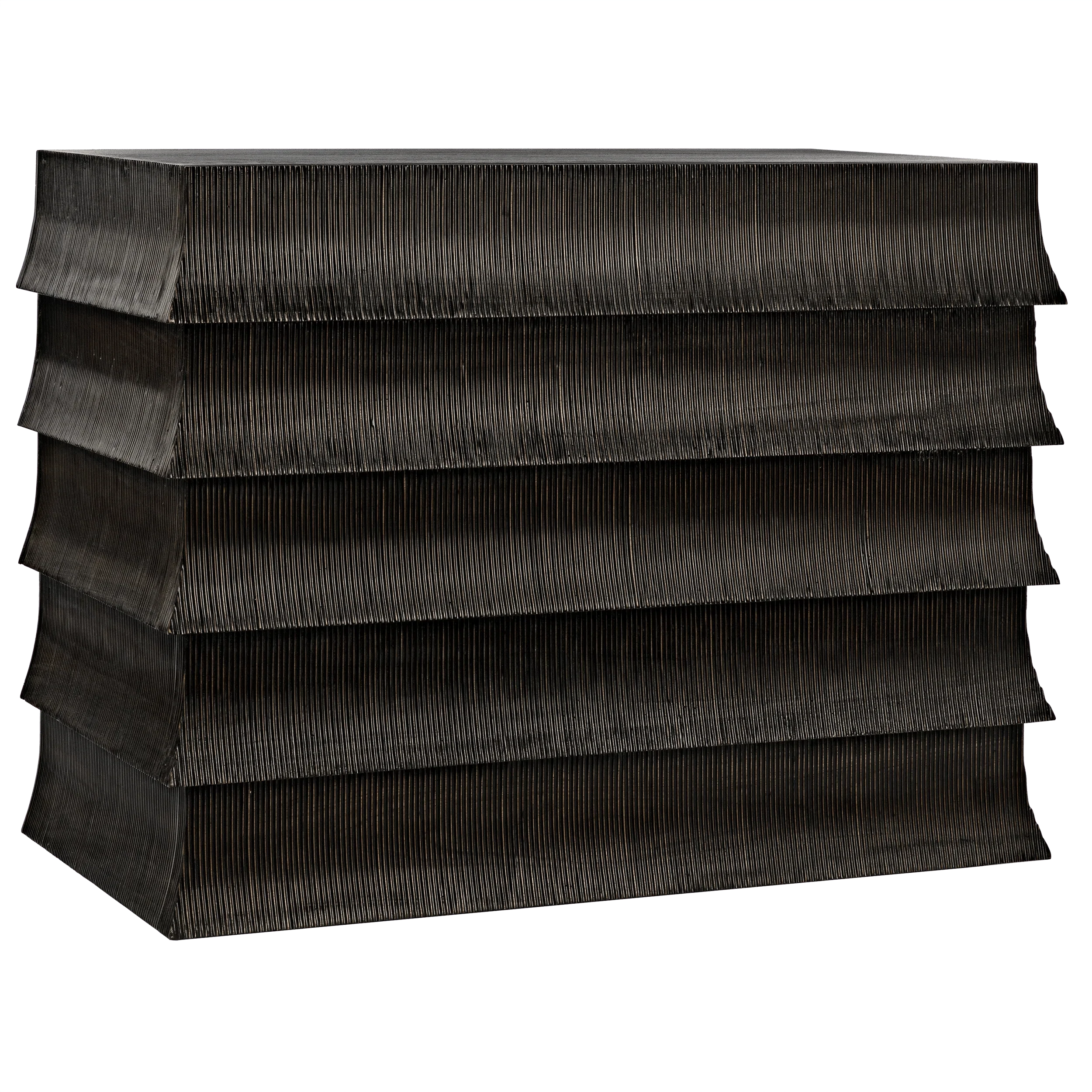 Ava Dresser, Hand Rubbed Black with Light Brown Highlights - Frankwebs