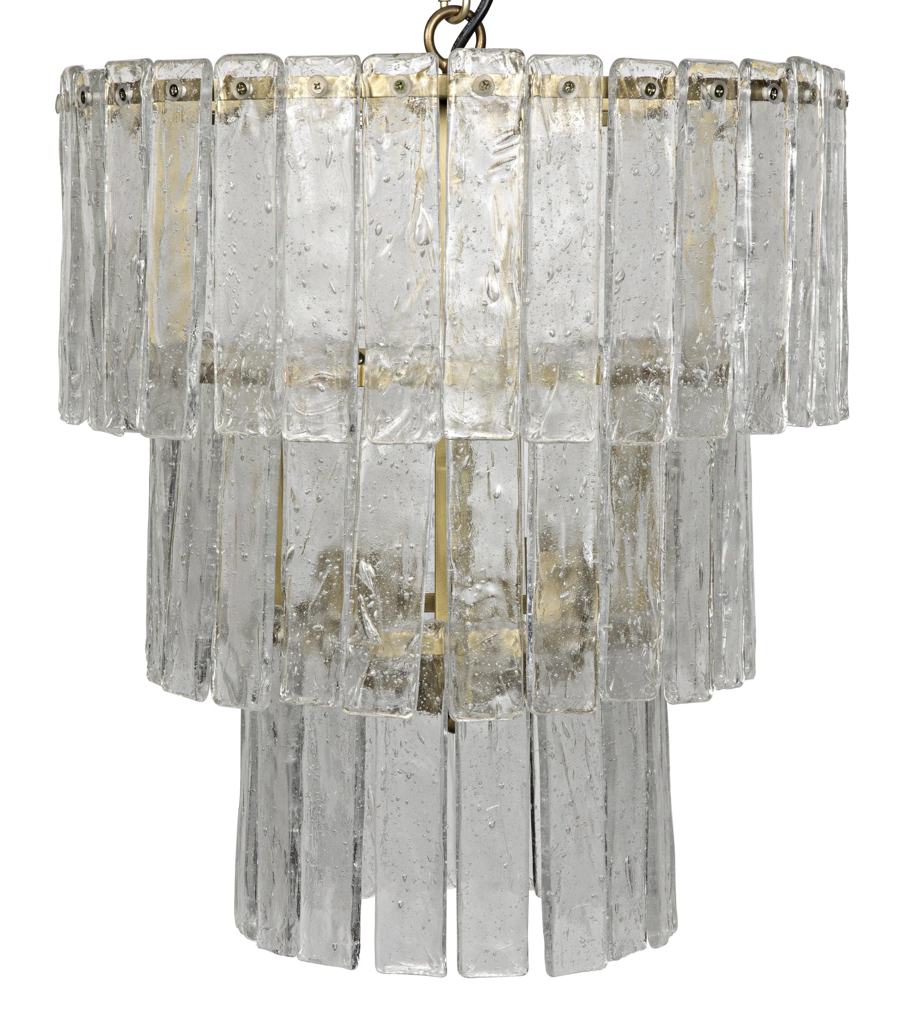 Bruna Chandelier, Small, Metal with Brass Finish - Frankwebs
