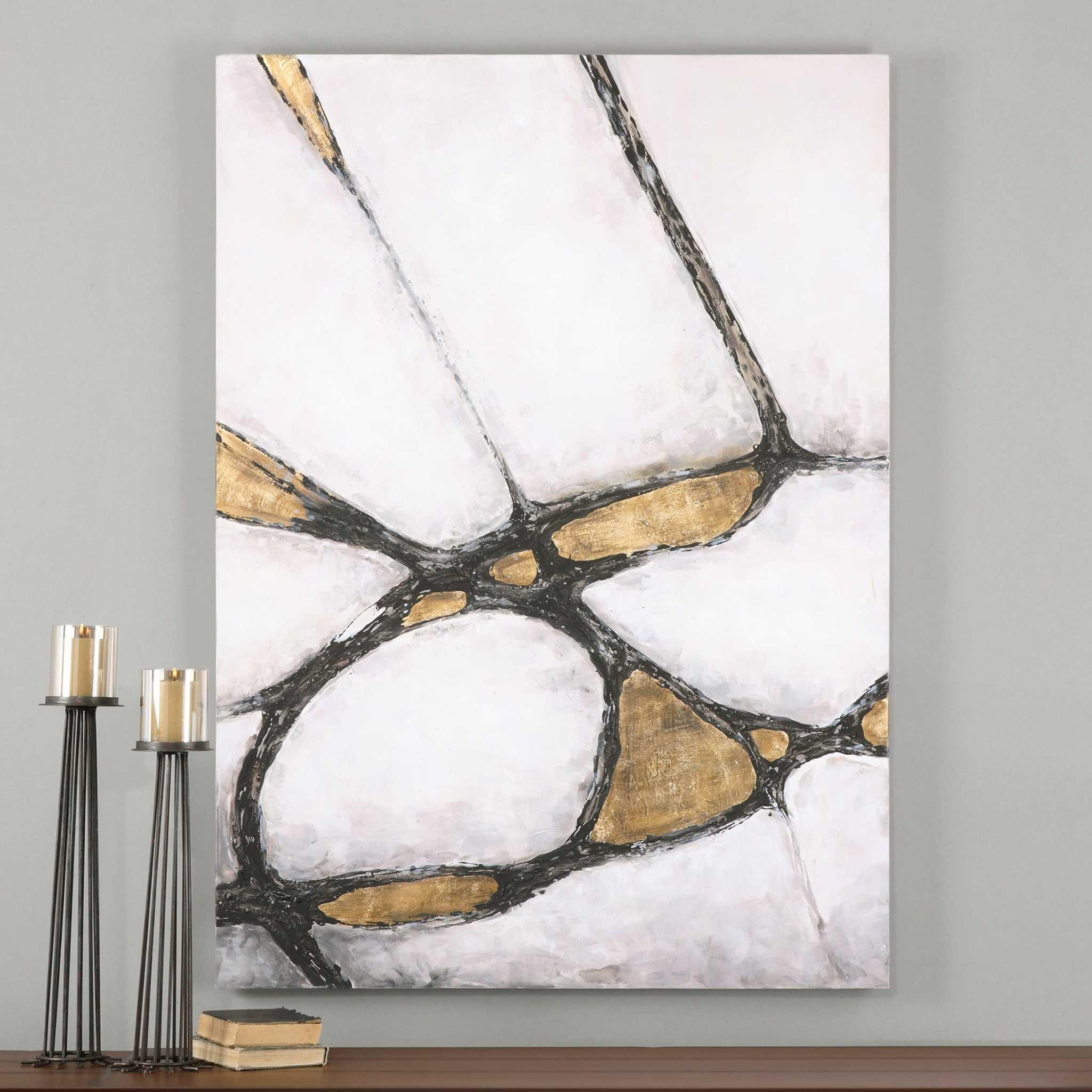 Abstract Art In Gold And Black - Frankwebs