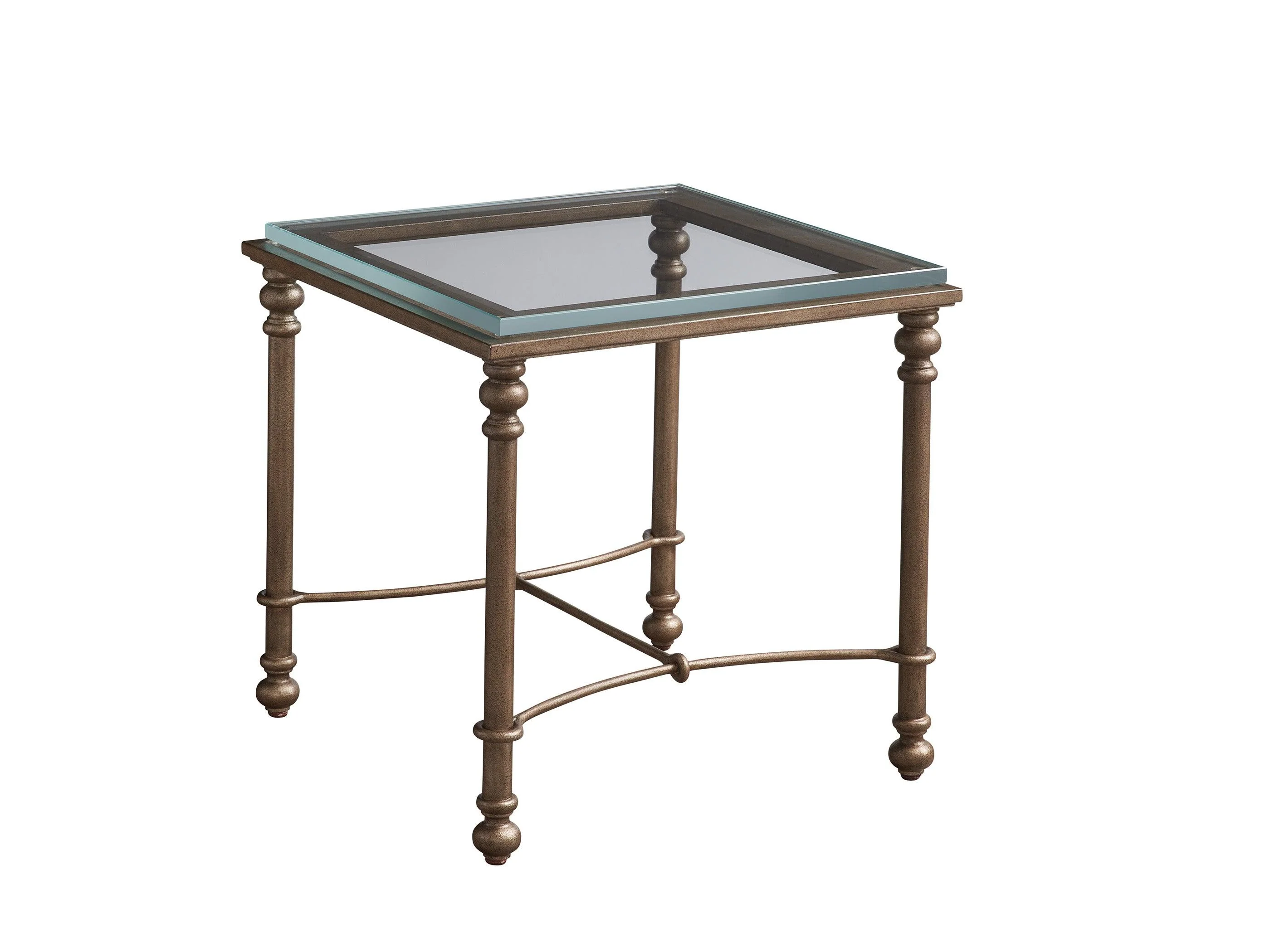 Laguna Bluff Metal And Glass End Table - Frankwebs