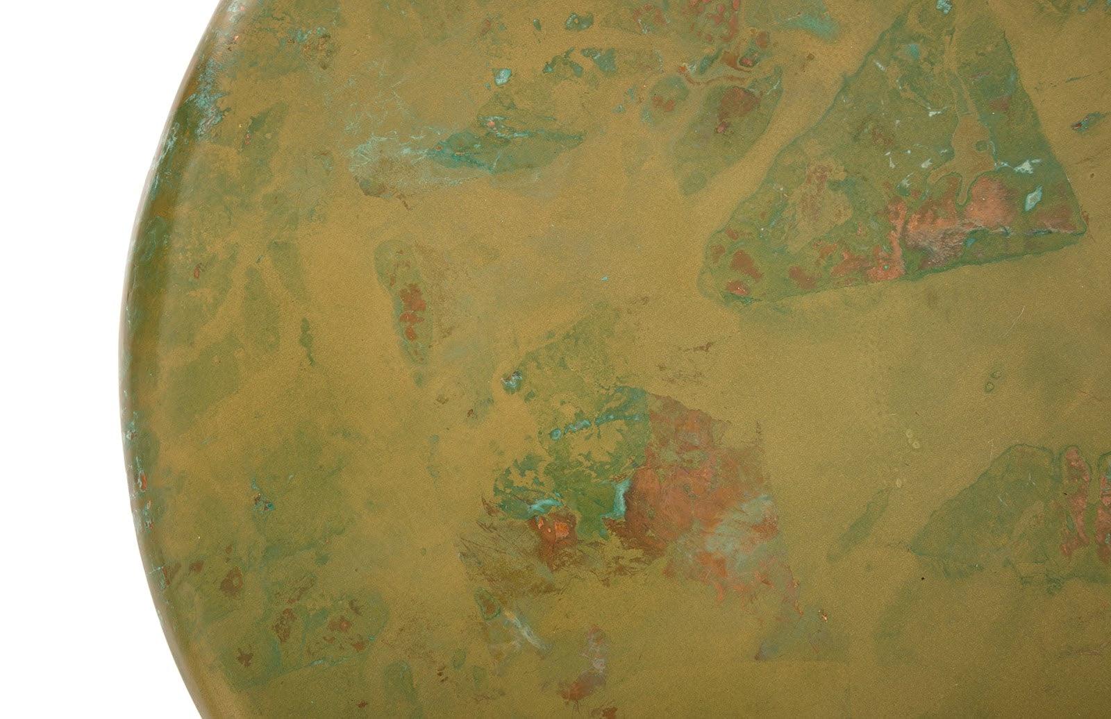 Button End Table, Lichen Finish - Frankwebs