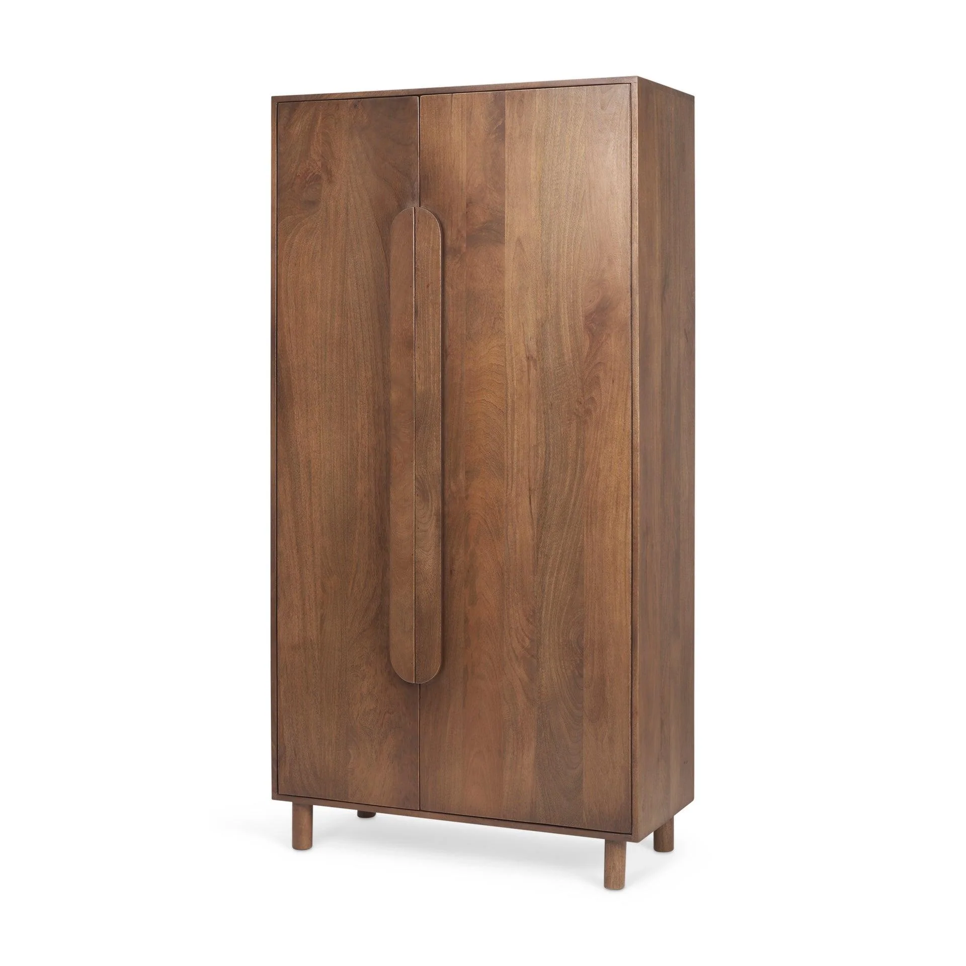 Astrid Medium Brown Wood Armoire - Frankwebs