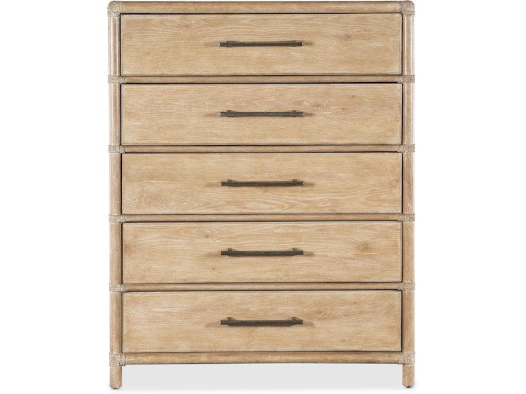 Retreat Pole Rattan Five-Drawer Chest - Frankwebs