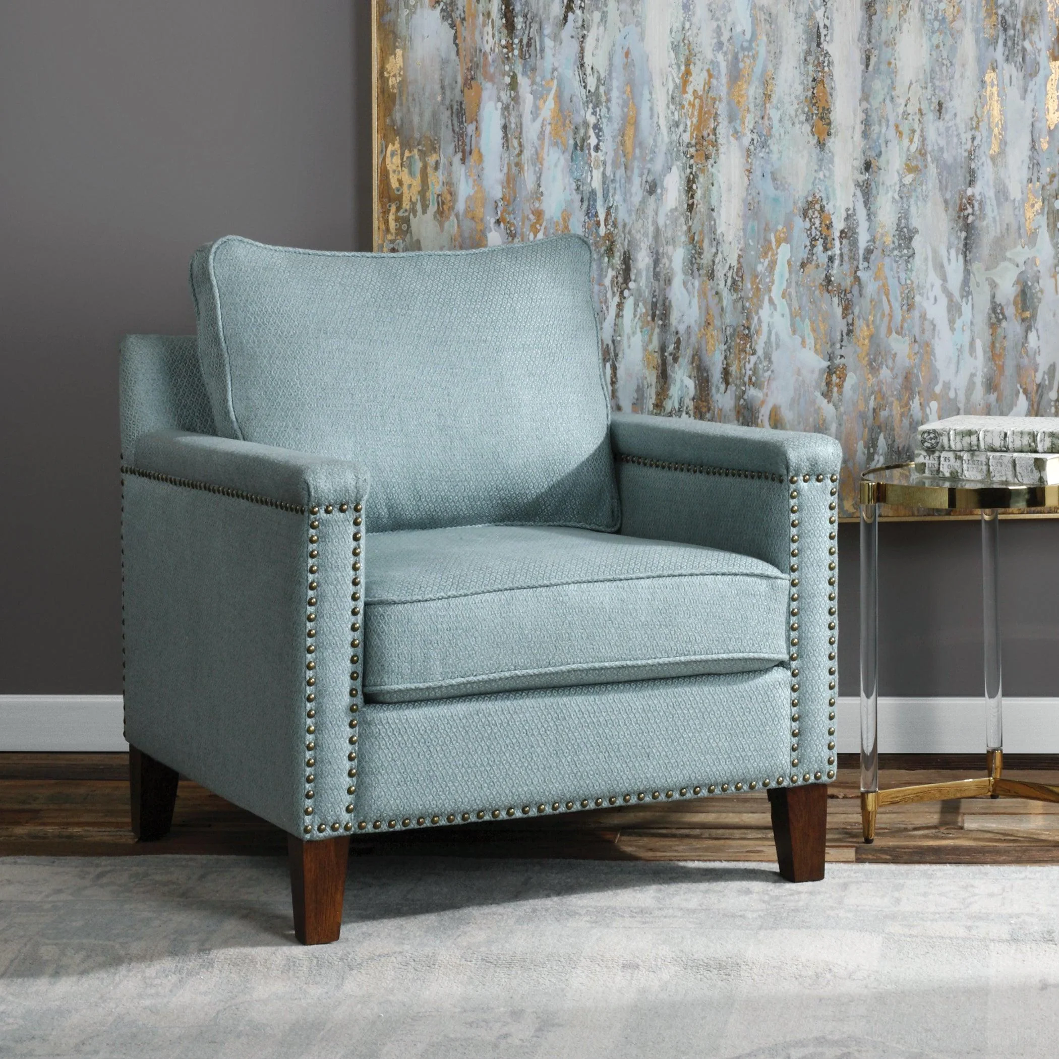 Charlotta Sea Mist Accent Chair - Frankwebs