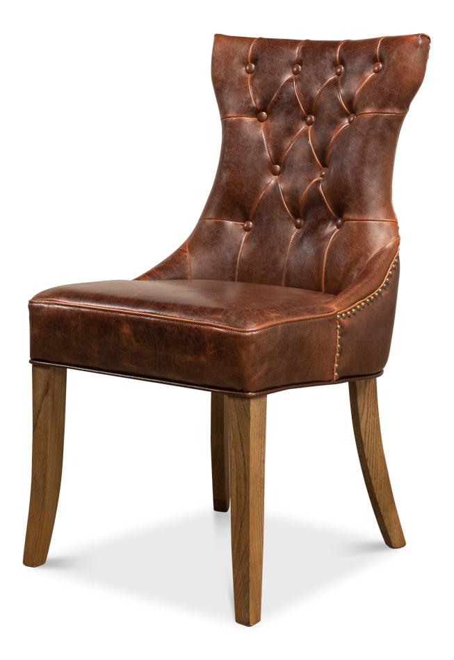 Sophie Side Chair - Dark Brown Leather - Set of 2 - Frankwebs