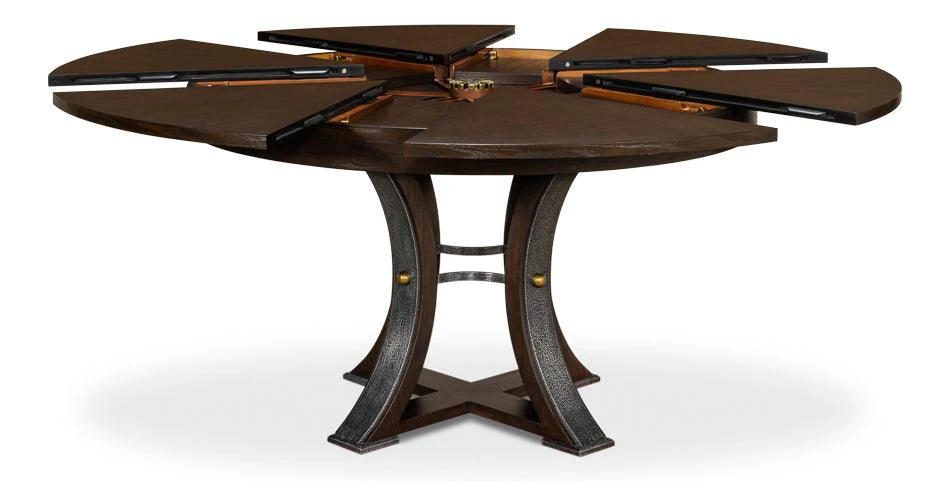 Tower Jupe Dining Table - Med Burnt Brown - Frankwebs