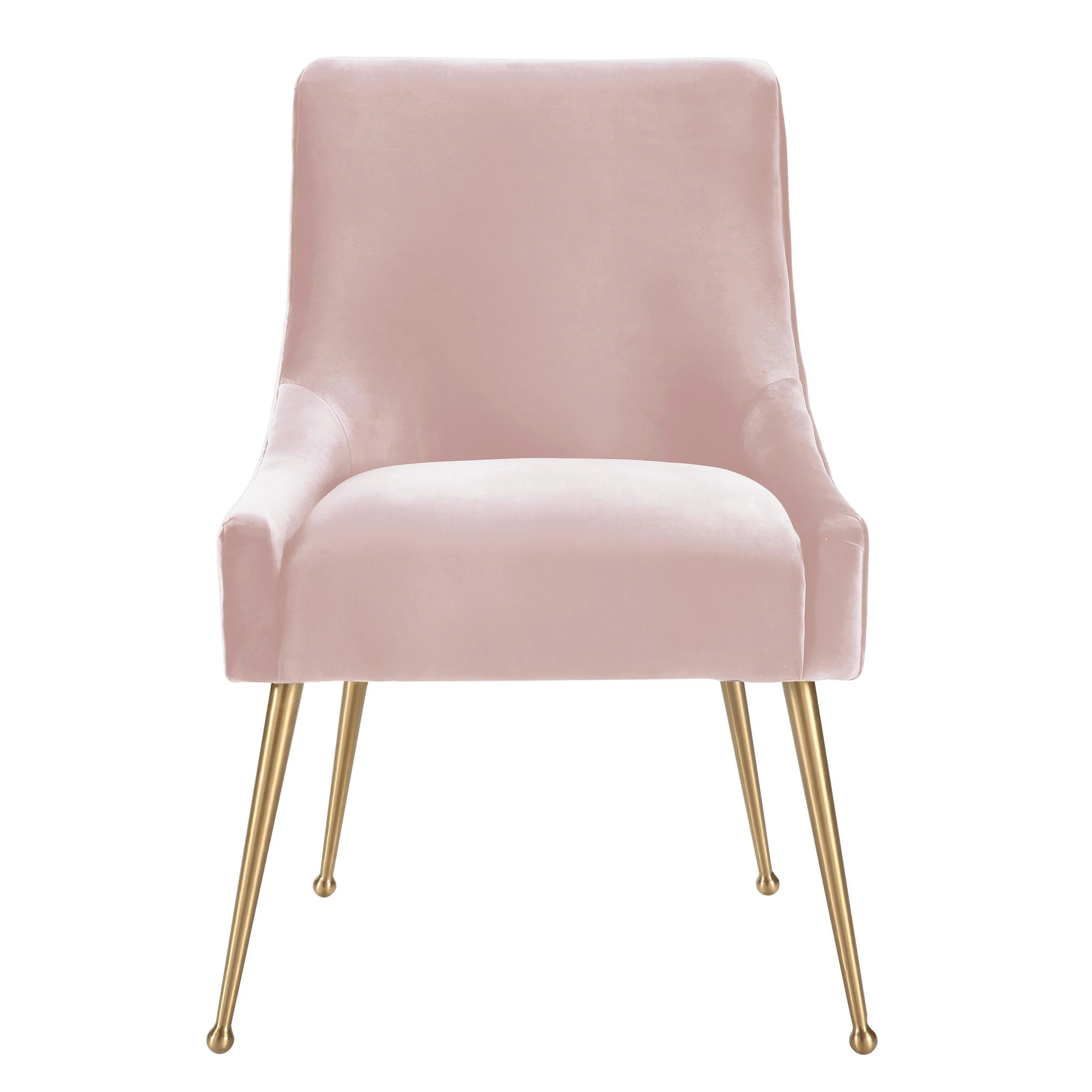 Beatrix Blush Velvet Side Chair - Frankwebs
