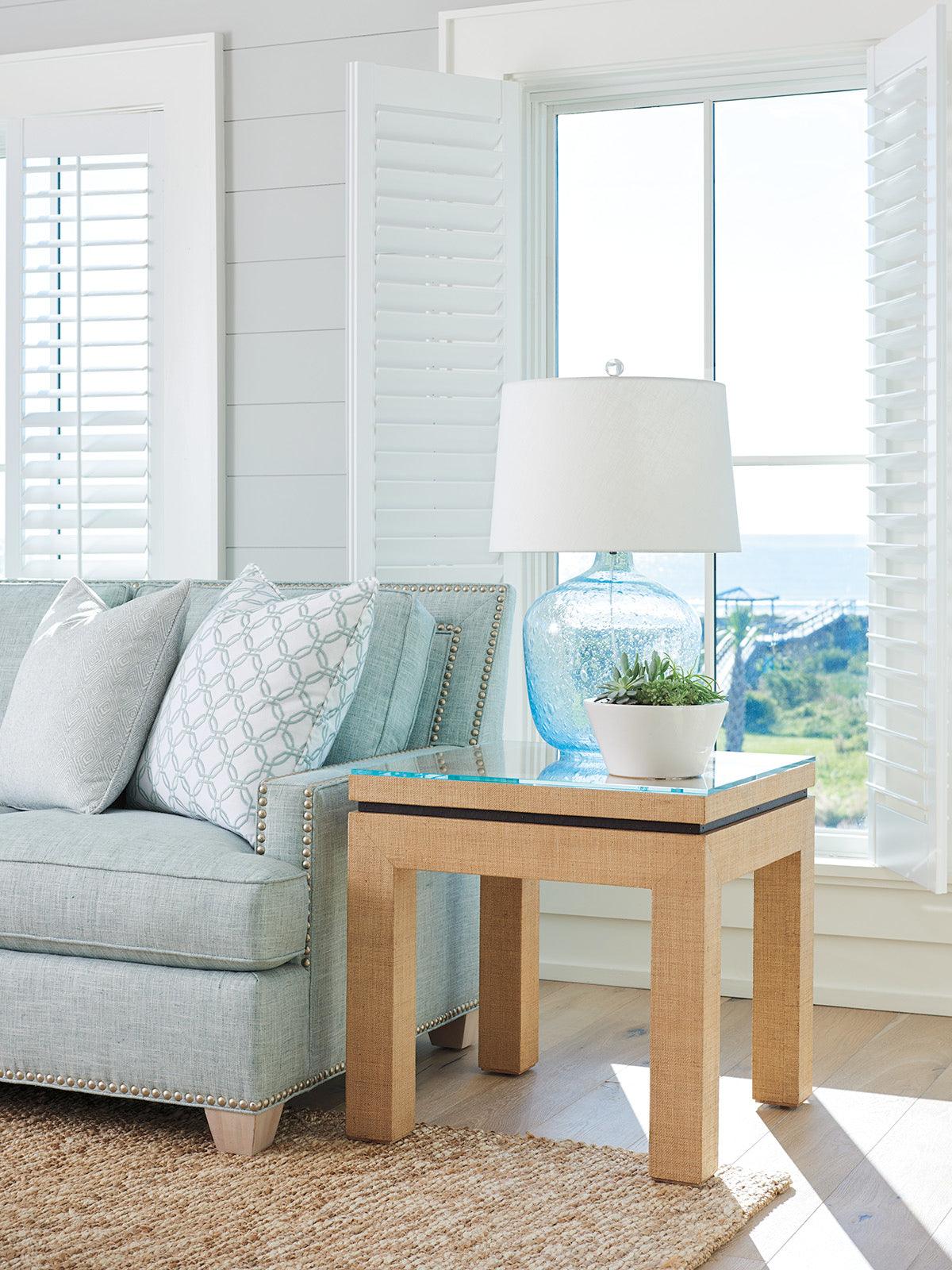 Newport Harbor Raffia Lamp Table - Frankwebs