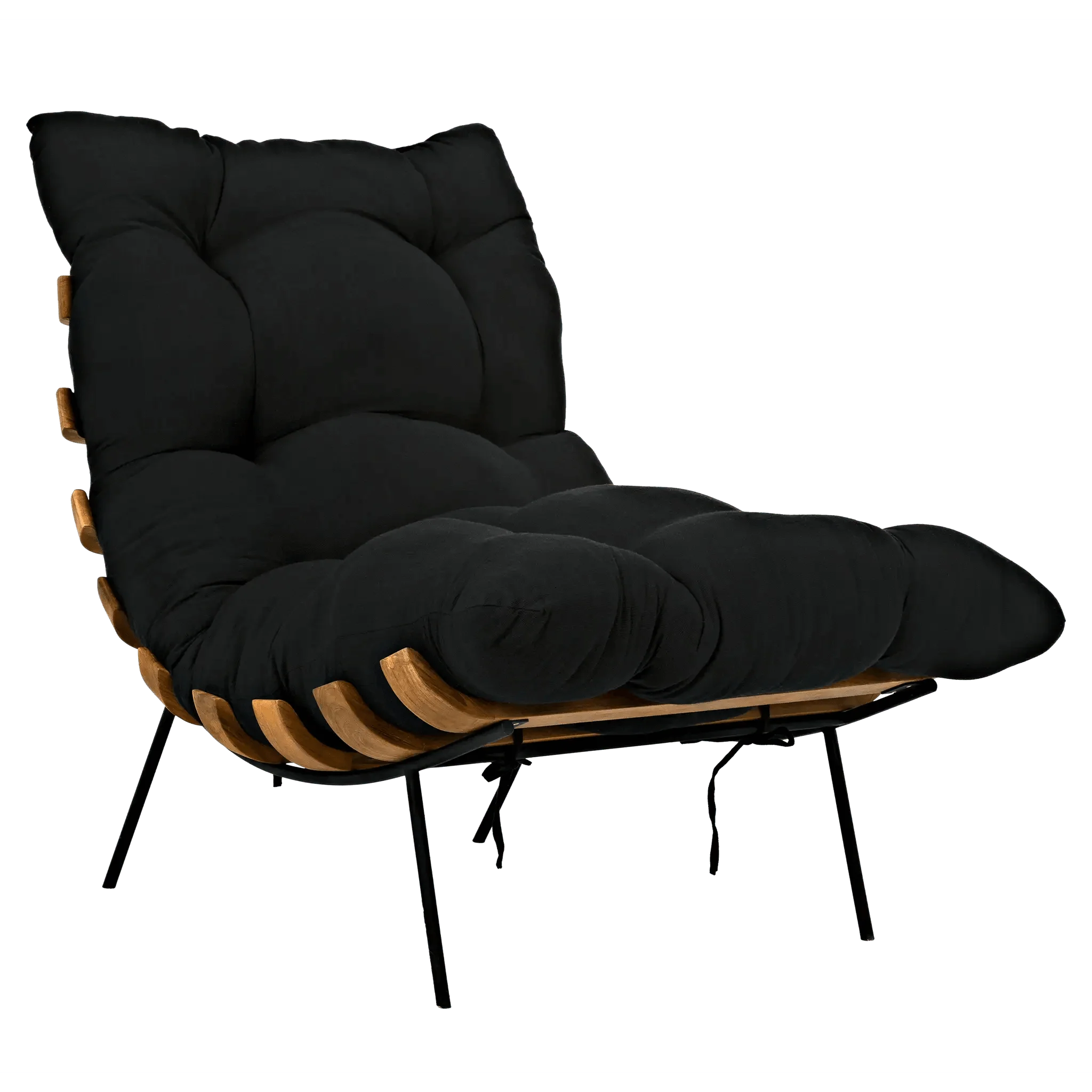 Hanzo Chair with Steel Legs, Teak - Frankwebs