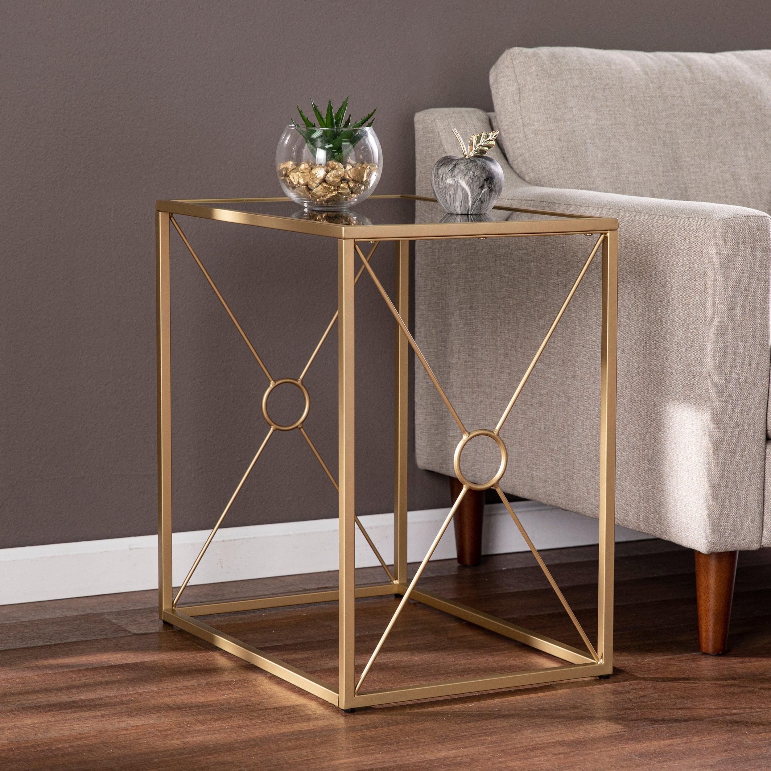 Larden Mirror-Top End Table - Frankwebs