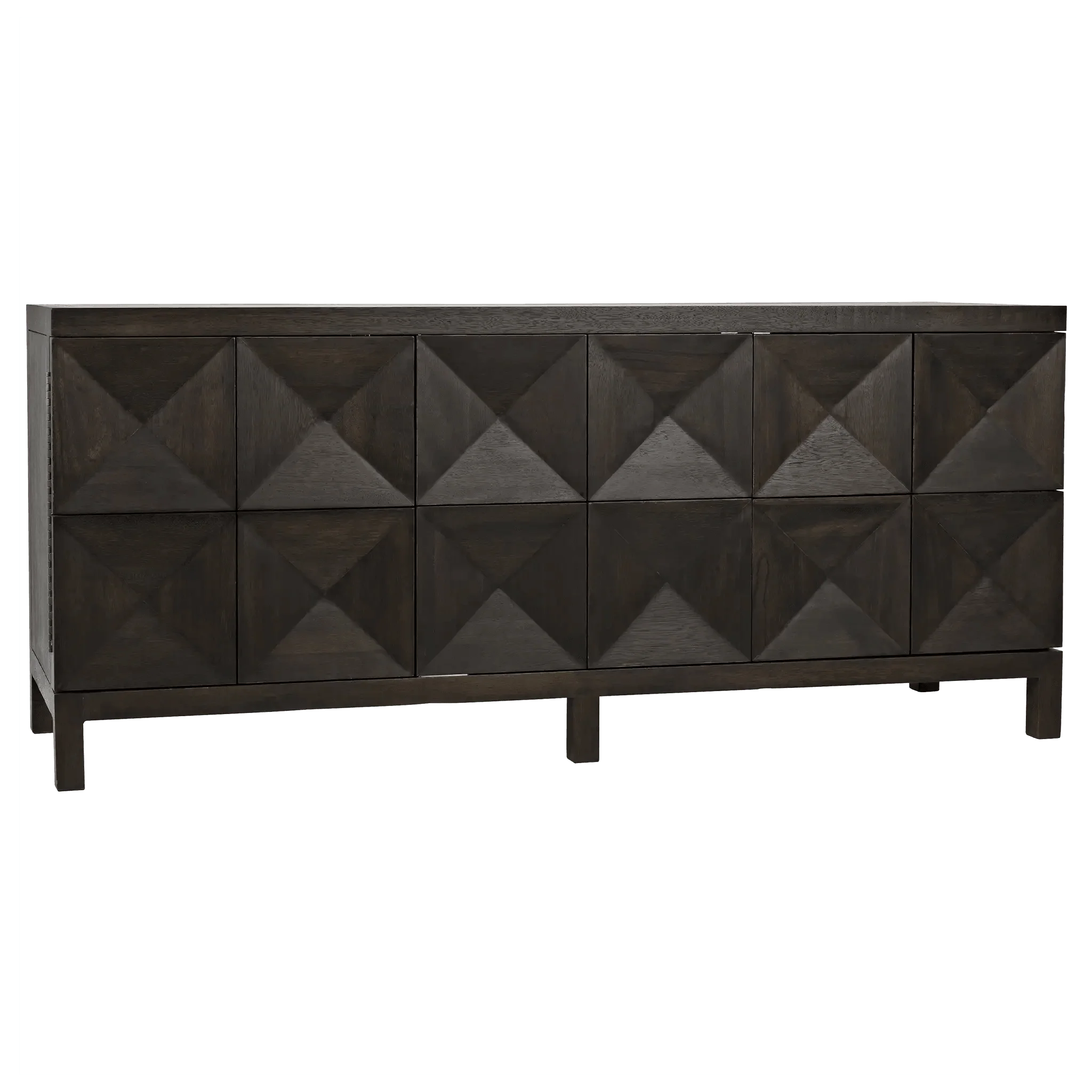 Quadrant 3 Door Sideboard, Ebony Walnut - Frankwebs