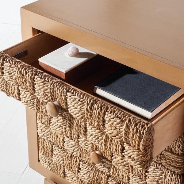 ROSARIO WOVEN WOOD NIGHTSTAND - Frankwebs