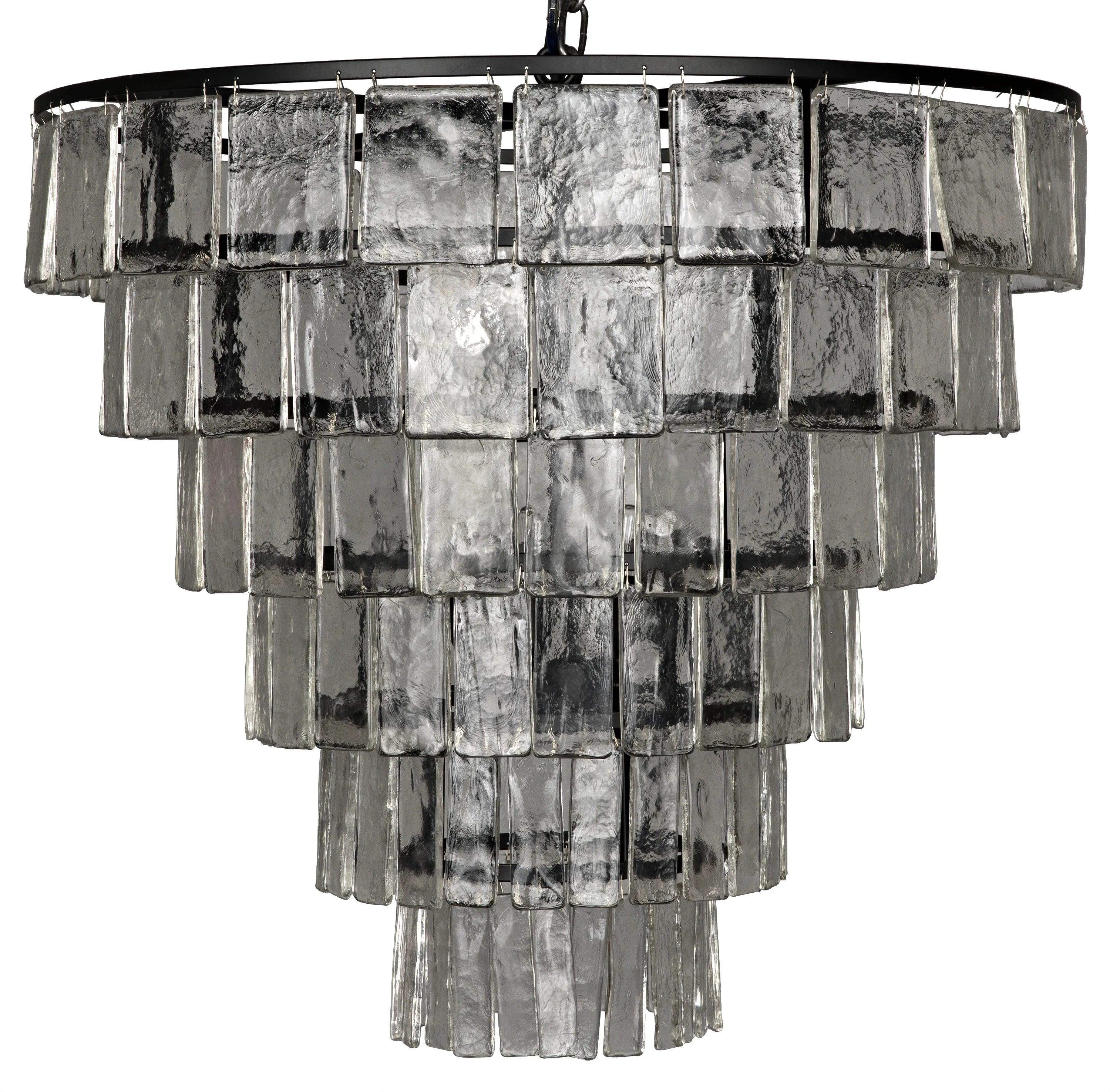 Carnegie Chandelier, Large, Black Steel - Frankwebs
