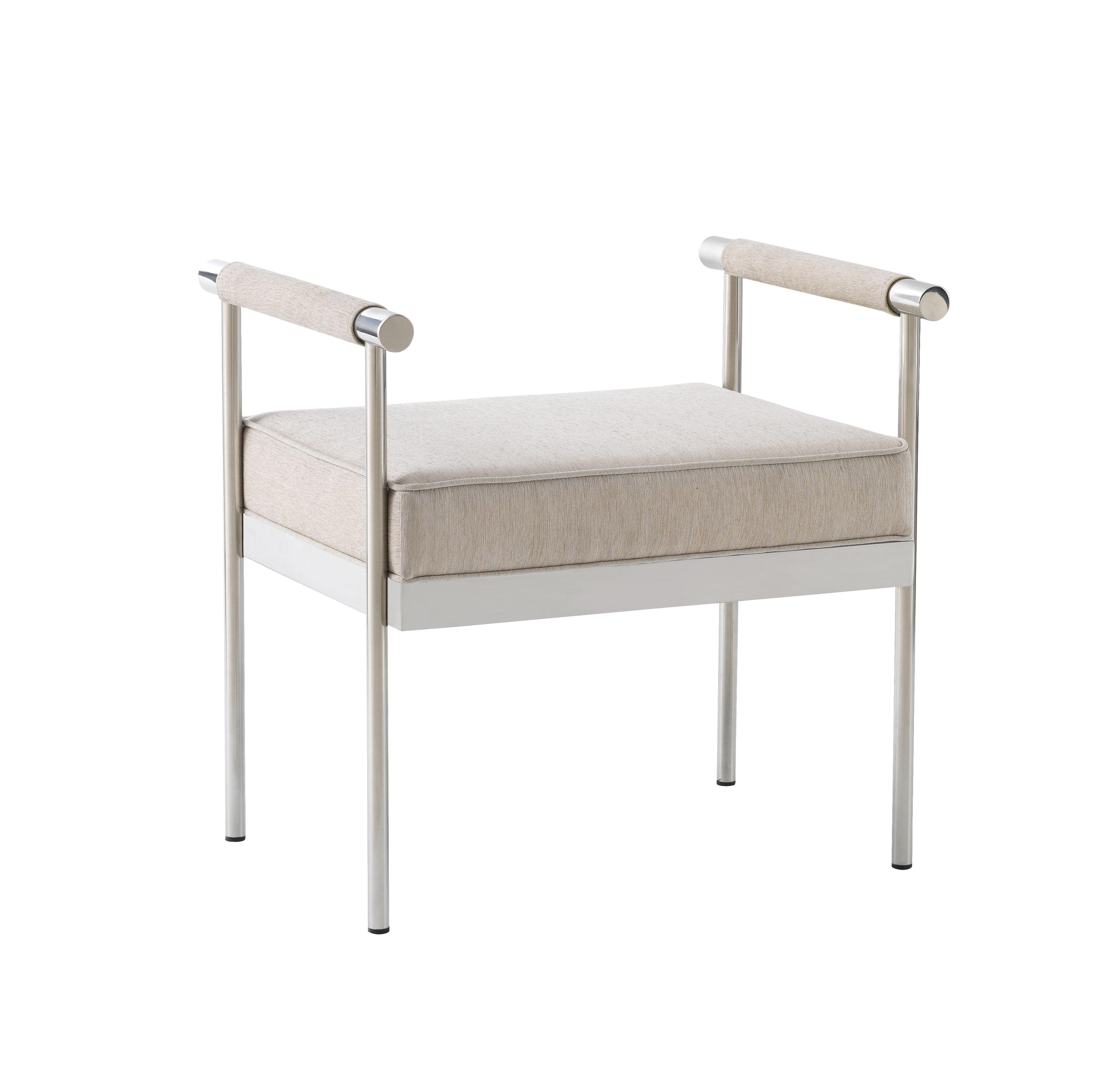Diva Cream Velvet Bench - Frankwebs