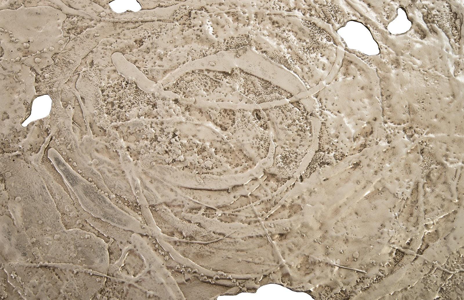 Molten Wall Disc, Large, Silver Leaf - Frankwebs