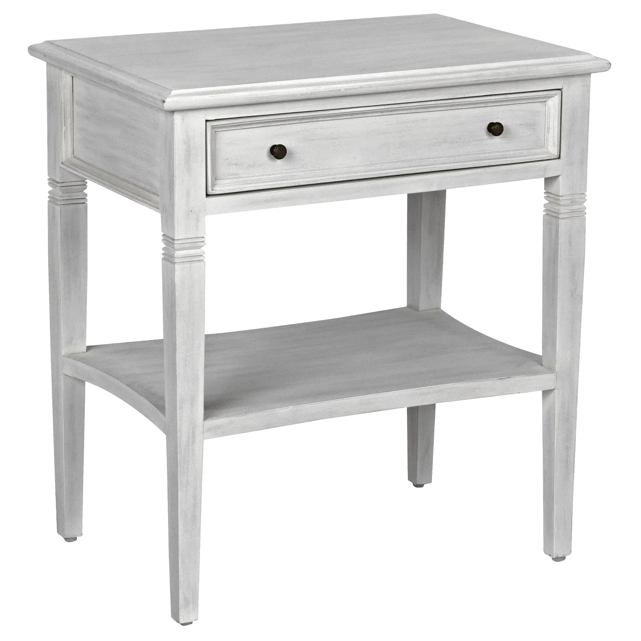 Oxford 1-Drawer Side Table, White Wash - Frankwebs
