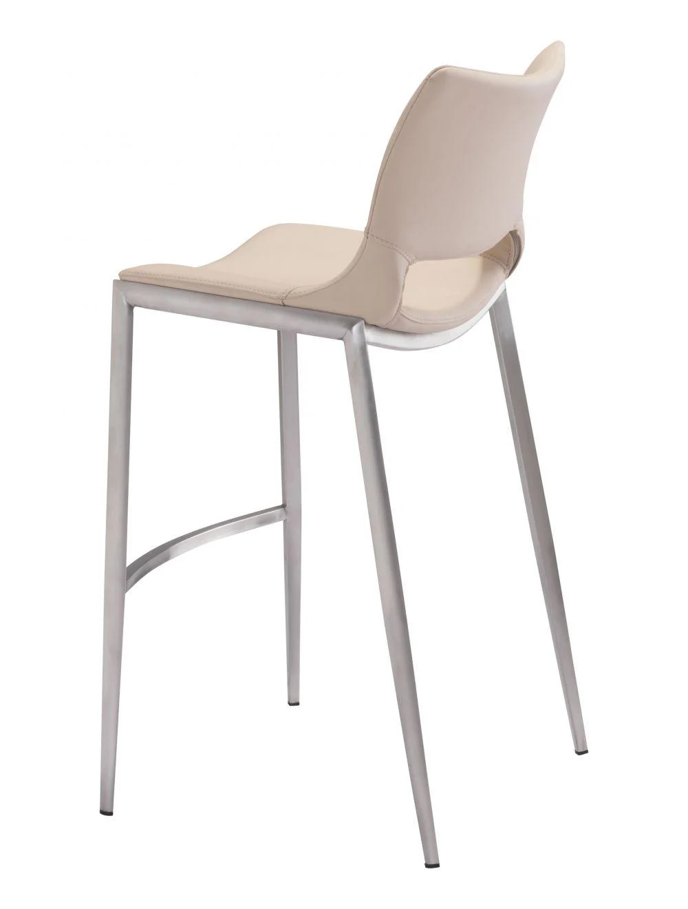 Ace Bar Chair (Set of 2) Light Pink & Silver - Frankwebs