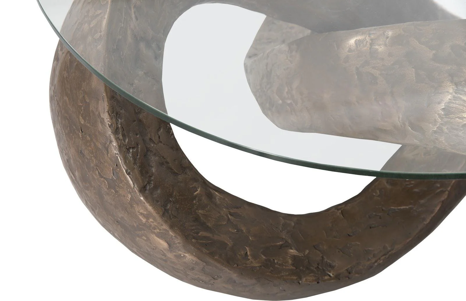 Trifoil Coffee Table, Bronze w/ Glass - Frankwebs