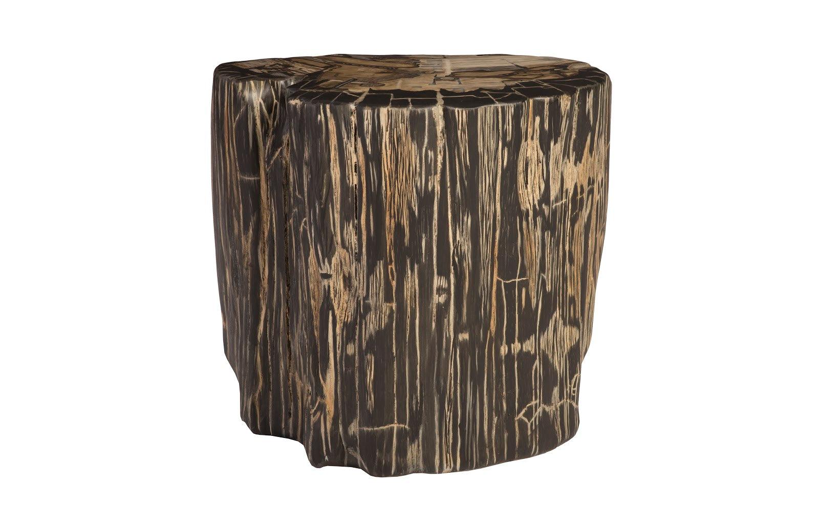 Cast Petrified Wood Stool, Resin - Frankwebs