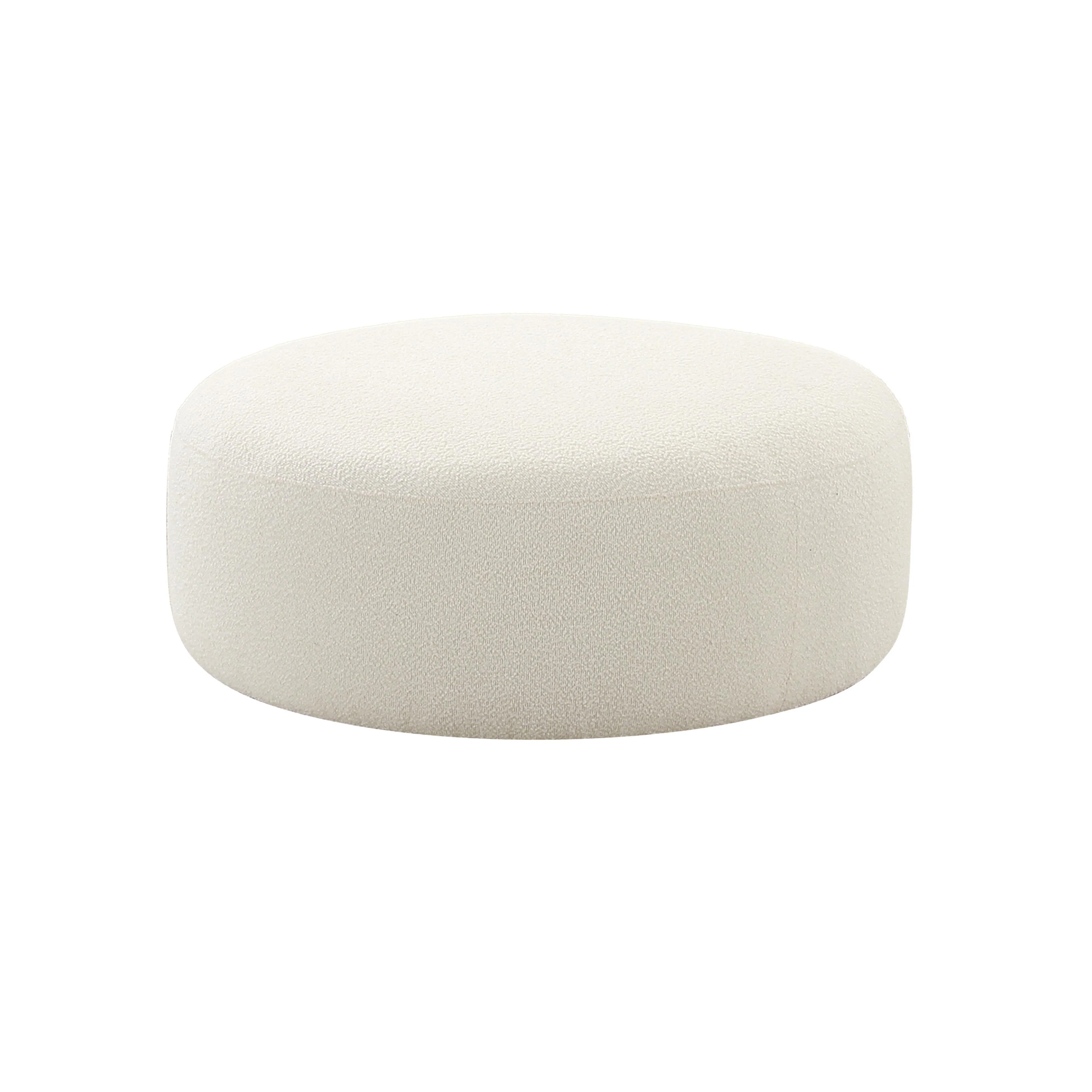 Broohah Cream Boucle Ottoman - Frankwebs