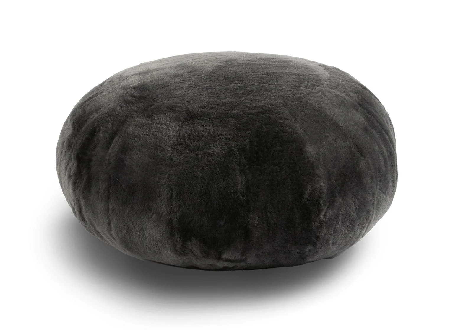 Shearling Round Ottoman - Frankwebs