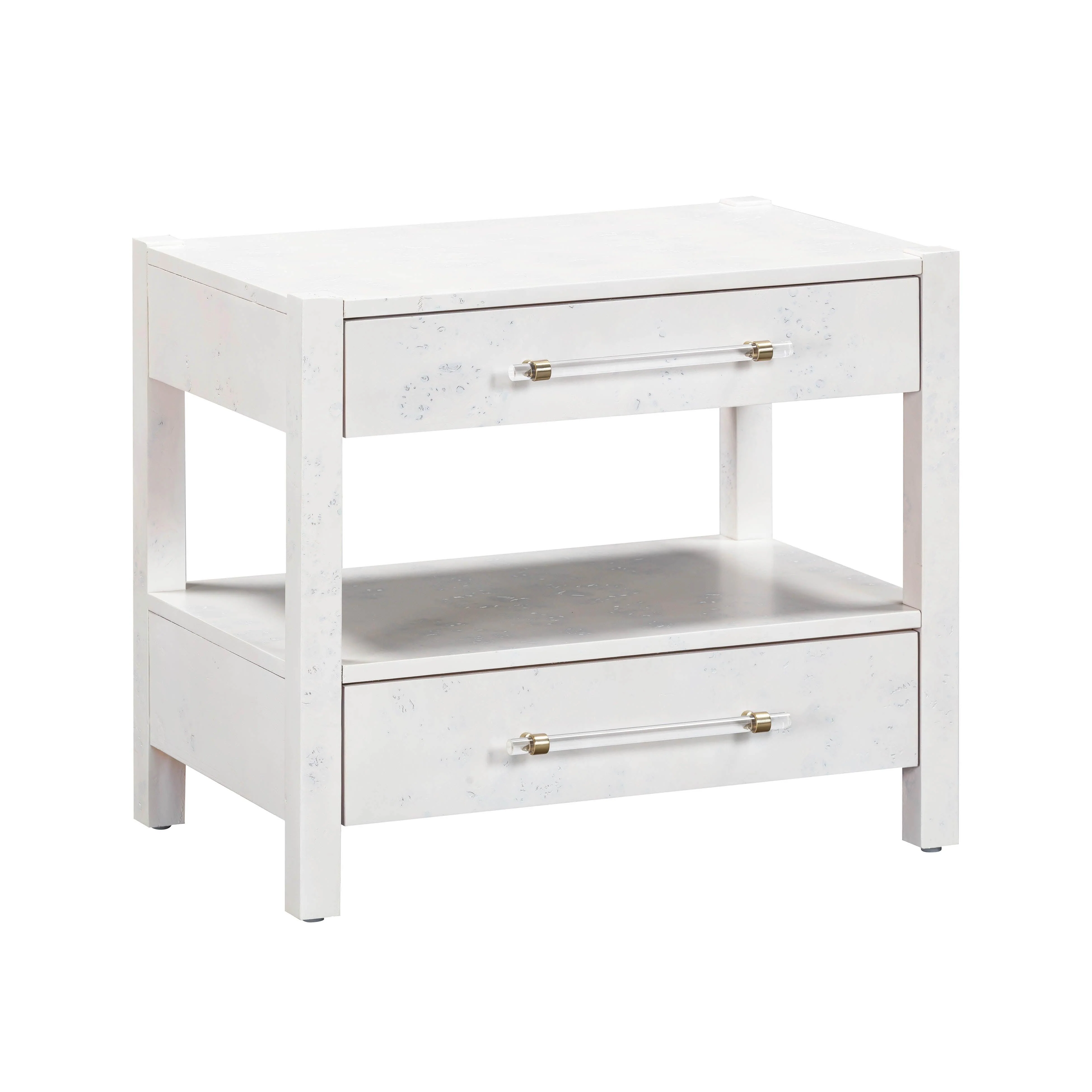 Brandyss White Burl Nightstand - Frankwebs
