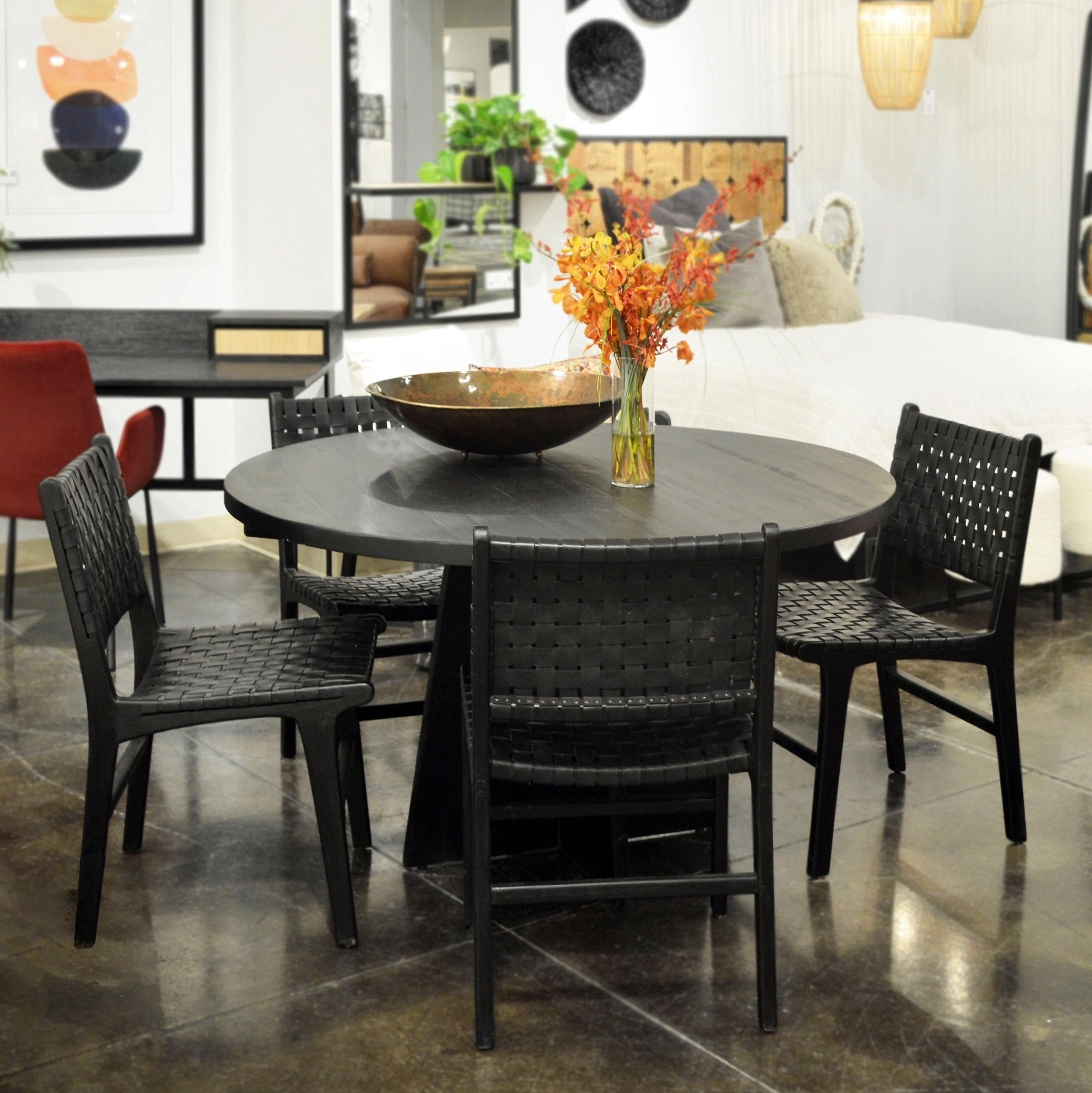 Dalen Dining Chair Black Leather Blk Frame - Frankwebs