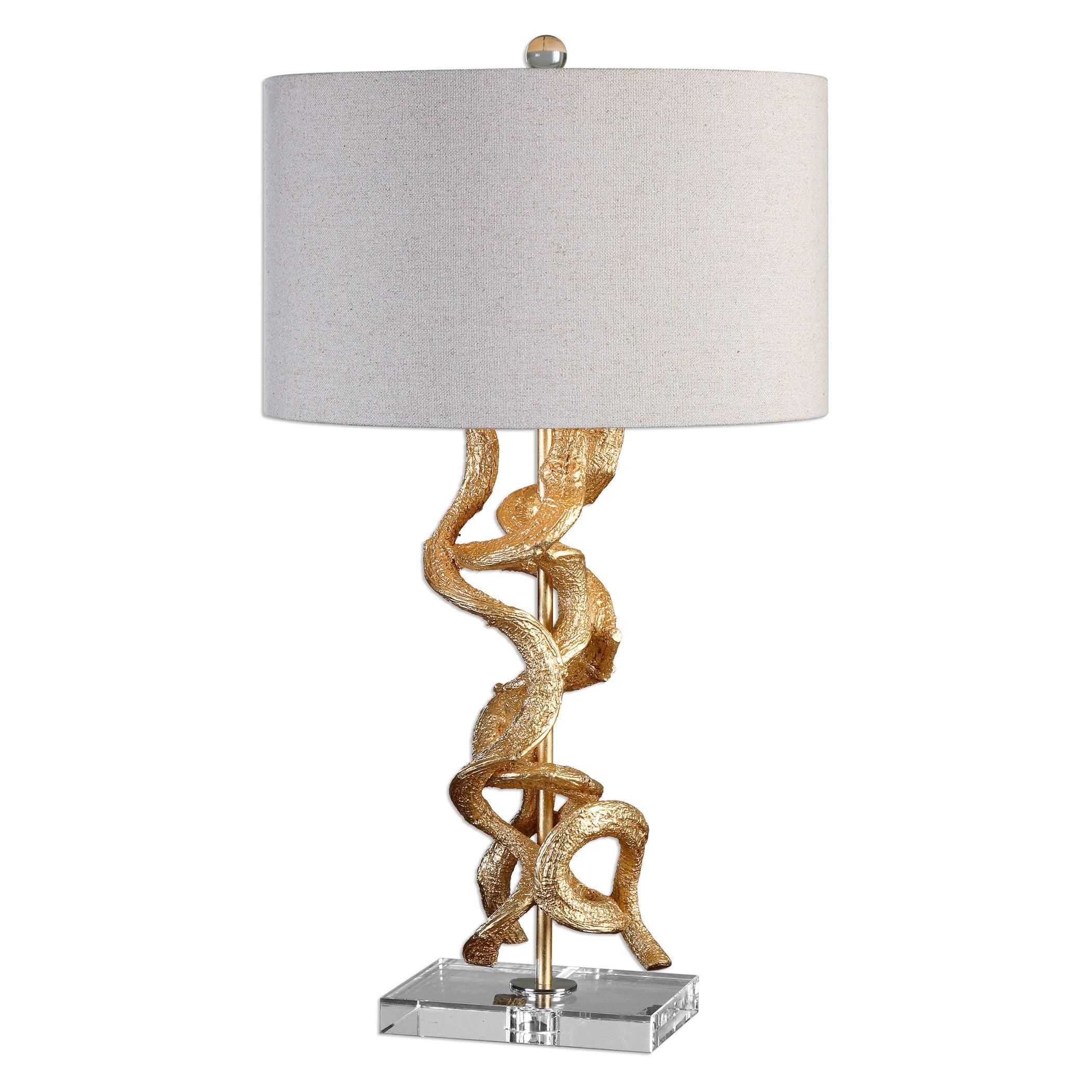 TWISTED VINES GOLD TABLE LAMP - Frankwebs
