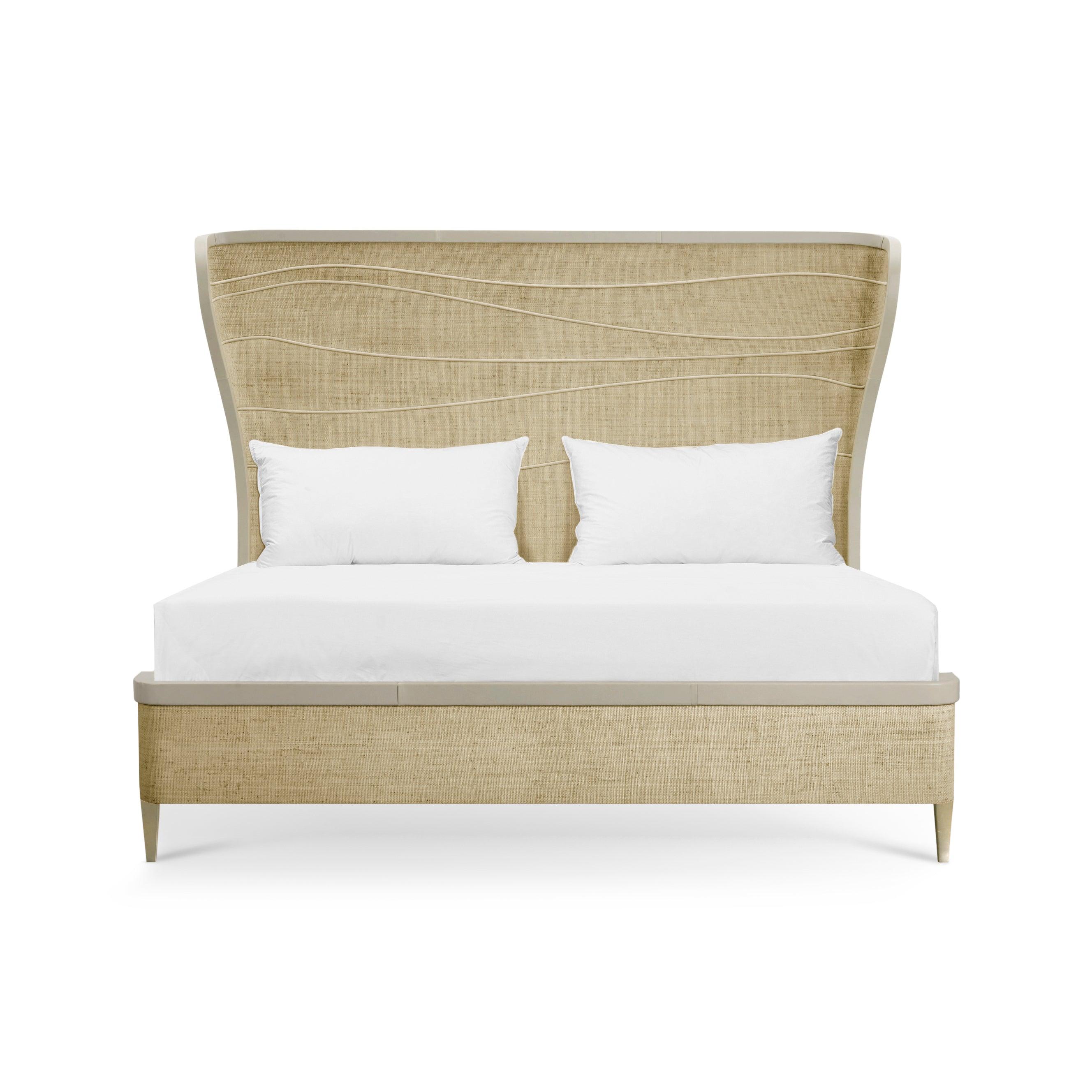 Water Seiche Woven Wing Wave King Bed - Frankwebs