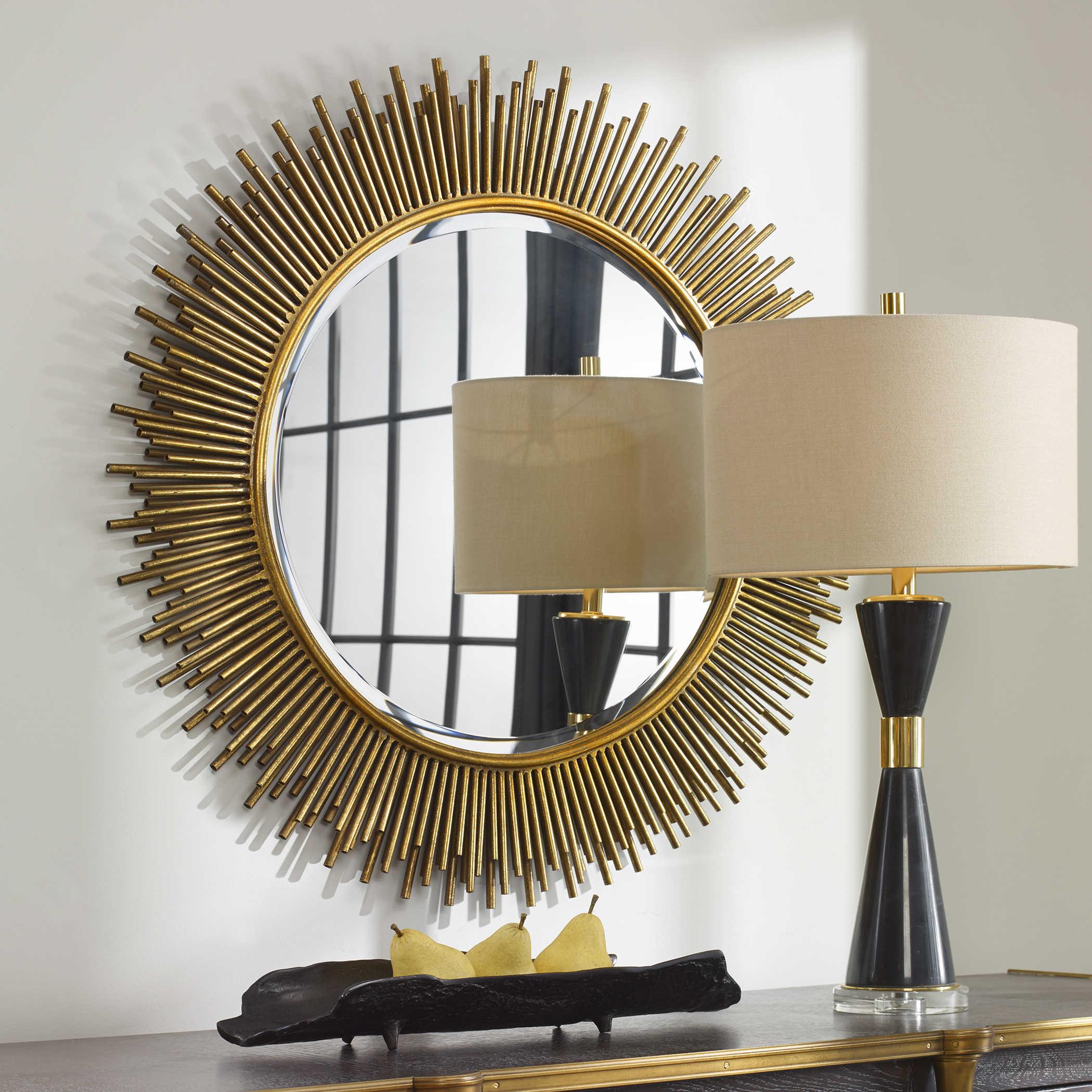 MARLO ROUND GOLD MIRROR - Frankwebs