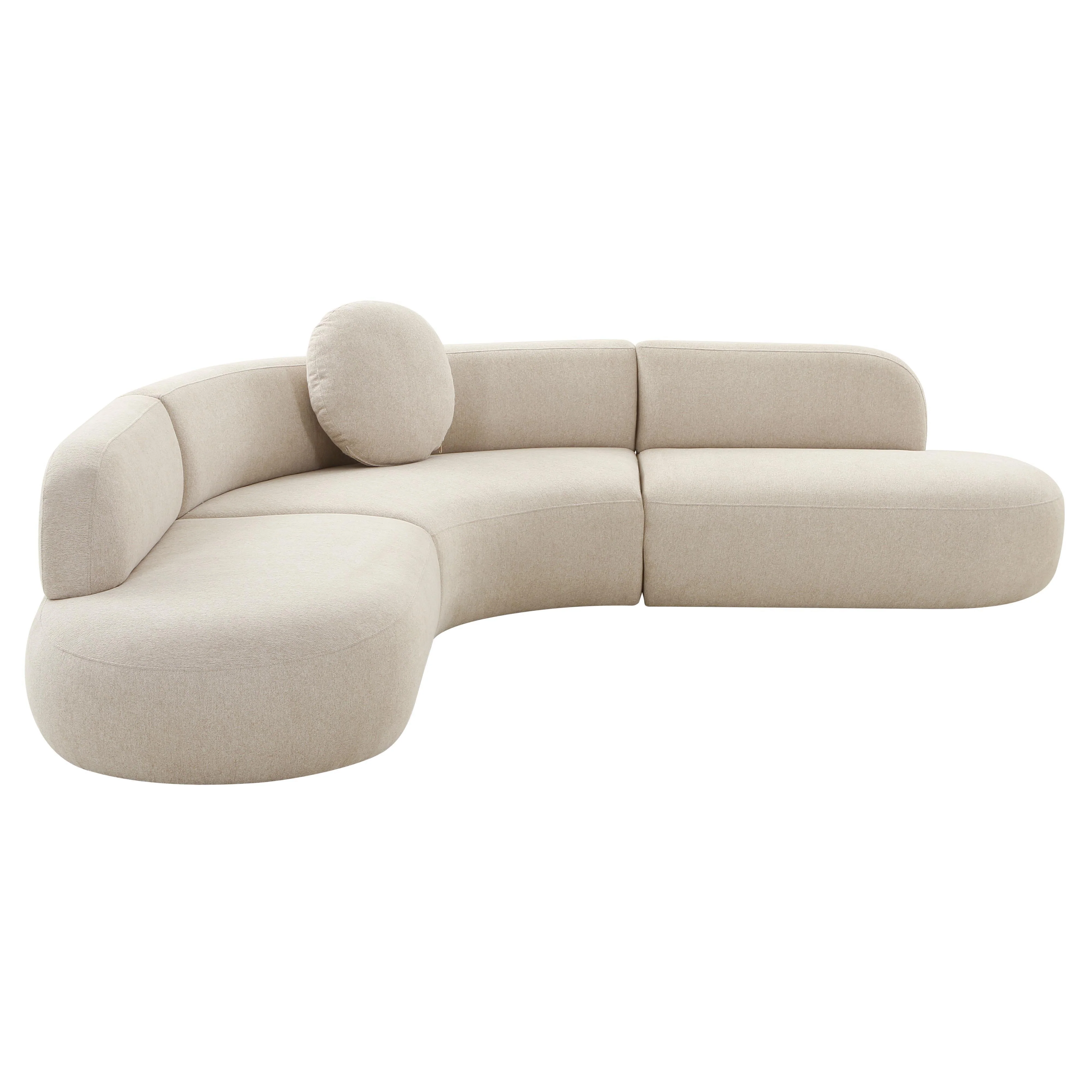 Broohah Beige Linen Sectional - Frankwebs