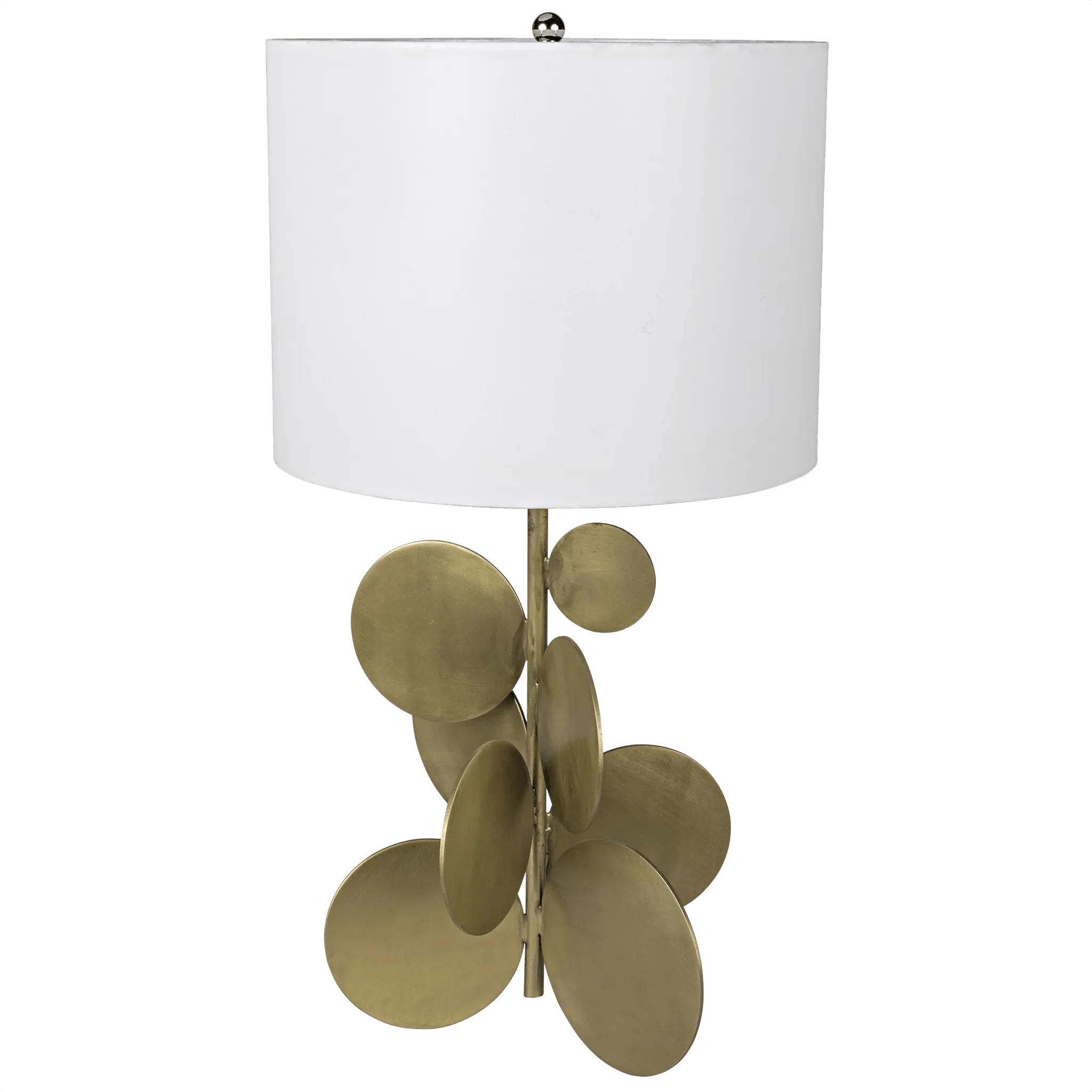 Vadim Table Lamp with Shade, Metal with Brass Finish - Frankwebs