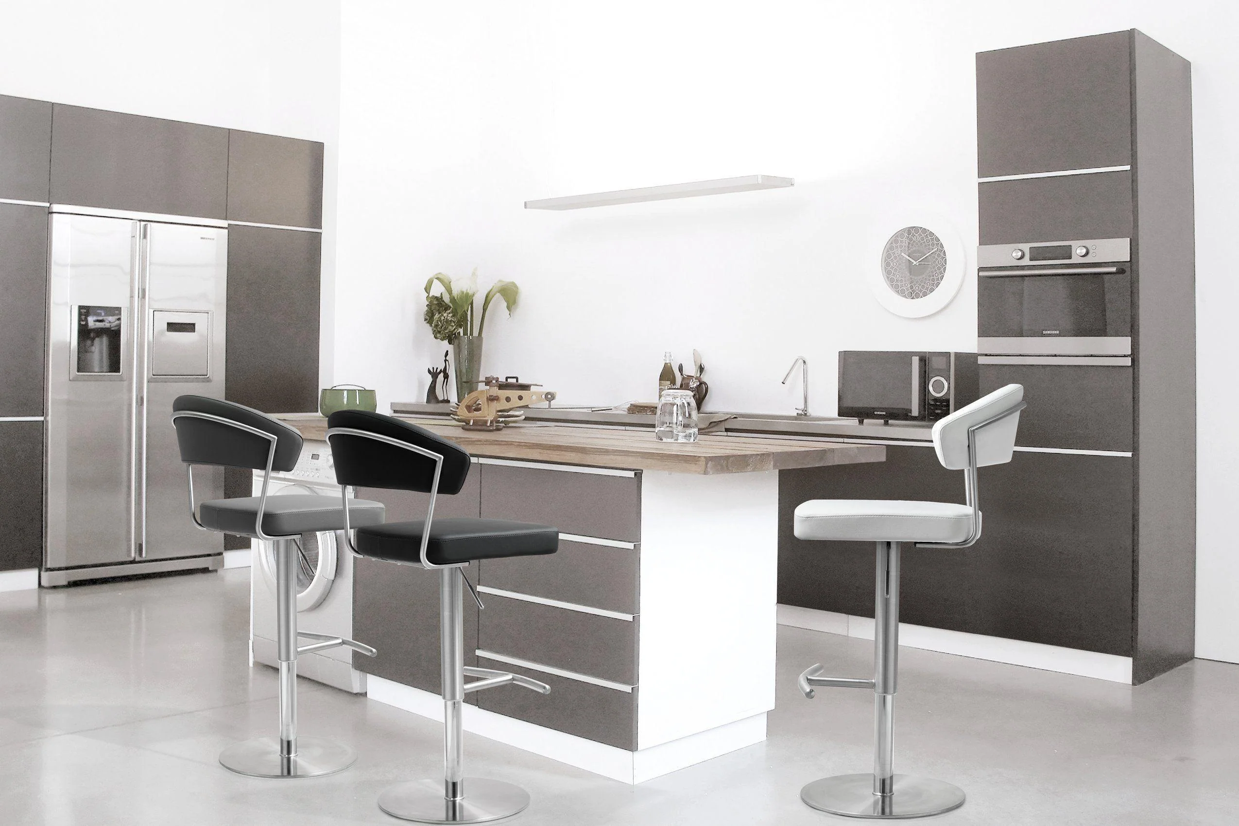 Cosmo Grey Stainless Steel Barstool - Frankwebs