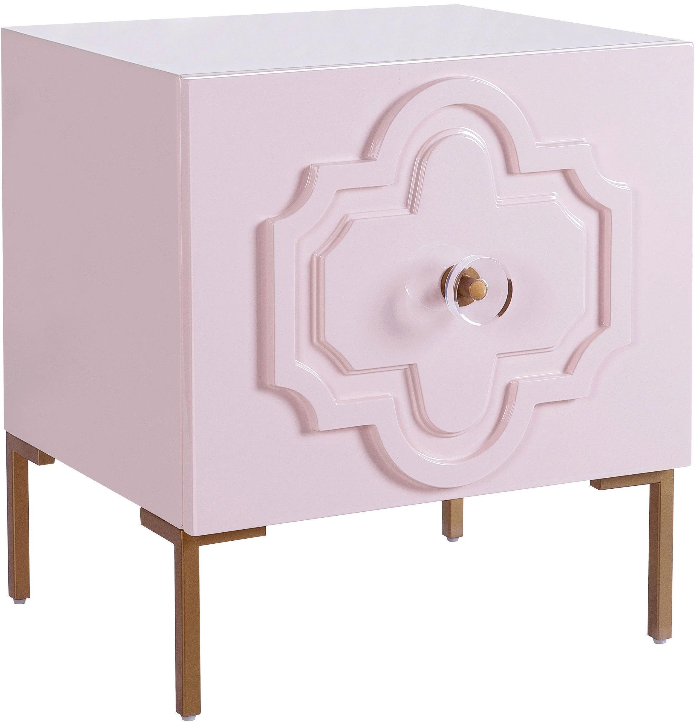 Anna Pink Lacquer Side Table - Frankwebs