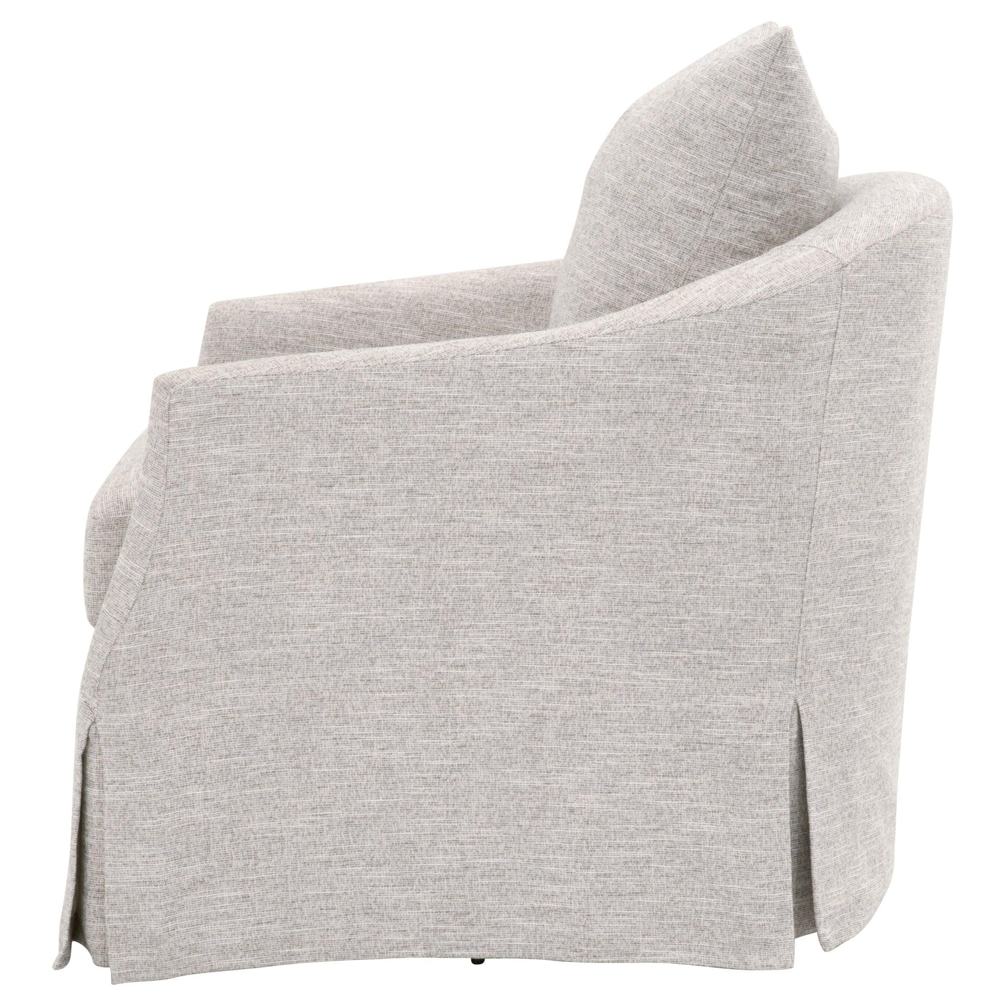 Faye Slipcover Swivel Club Chair - Frankwebs