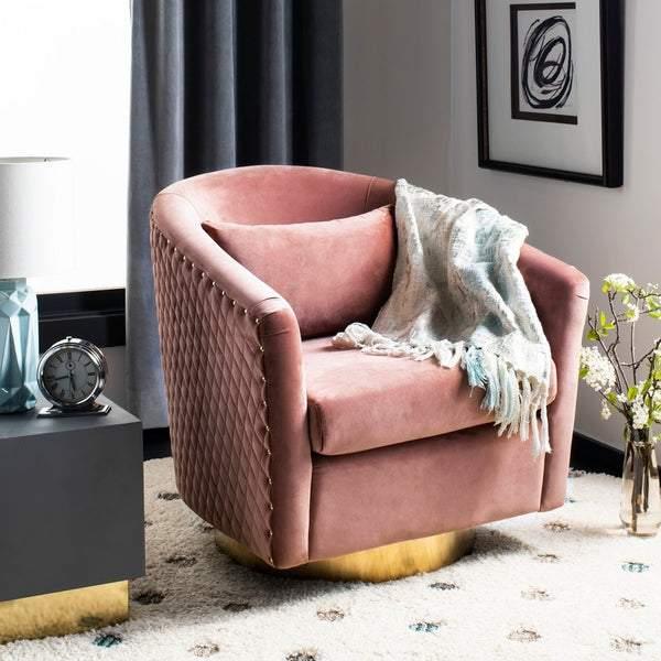 CLARA QUILTED SWIVEL TUB CHAIR - Frankwebs